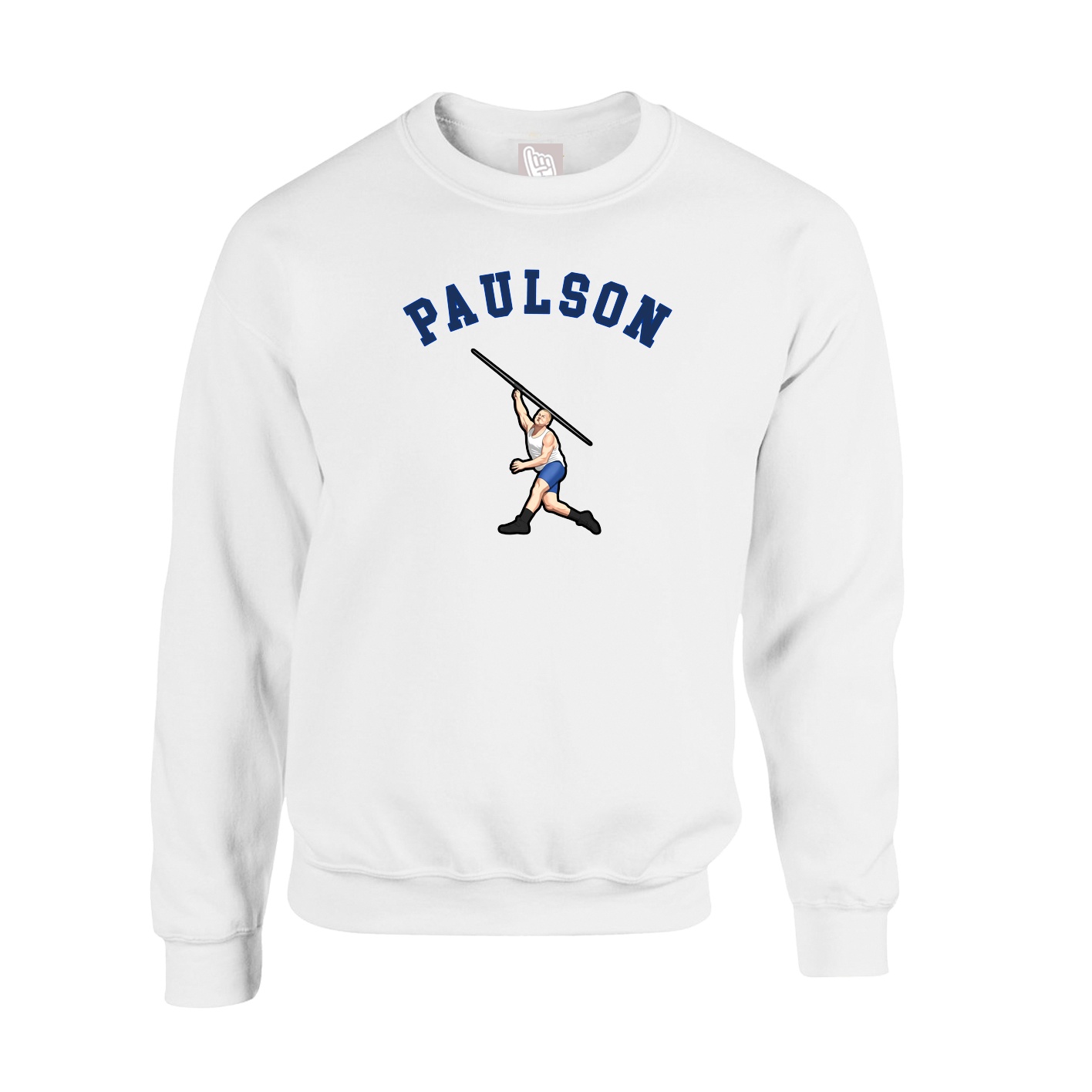 Fleece Crew — Shirsey Arch in White