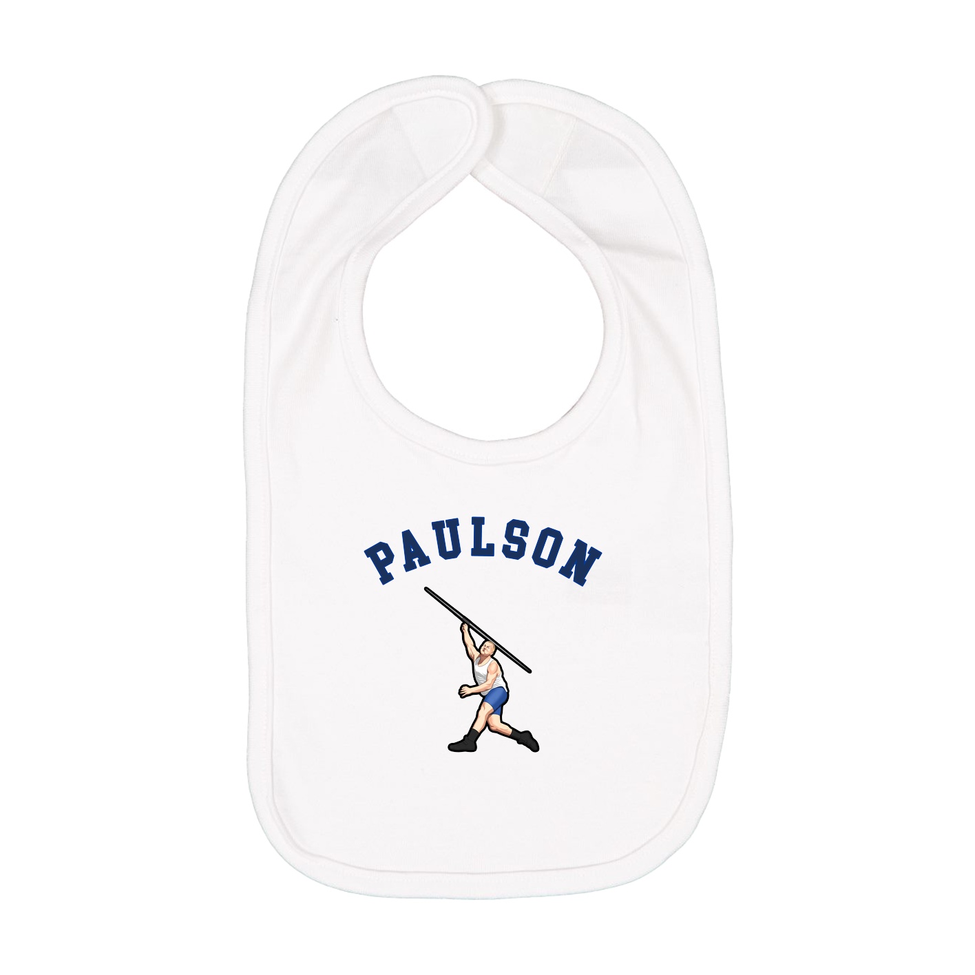 Infant Bib — Shirsey Arch in White