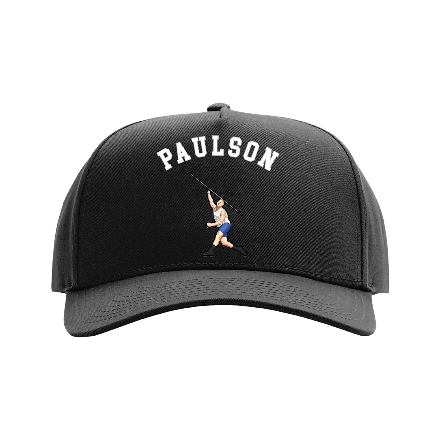 Full Fabric Five-Panel Champ Cap — Shirsey Arch in Black