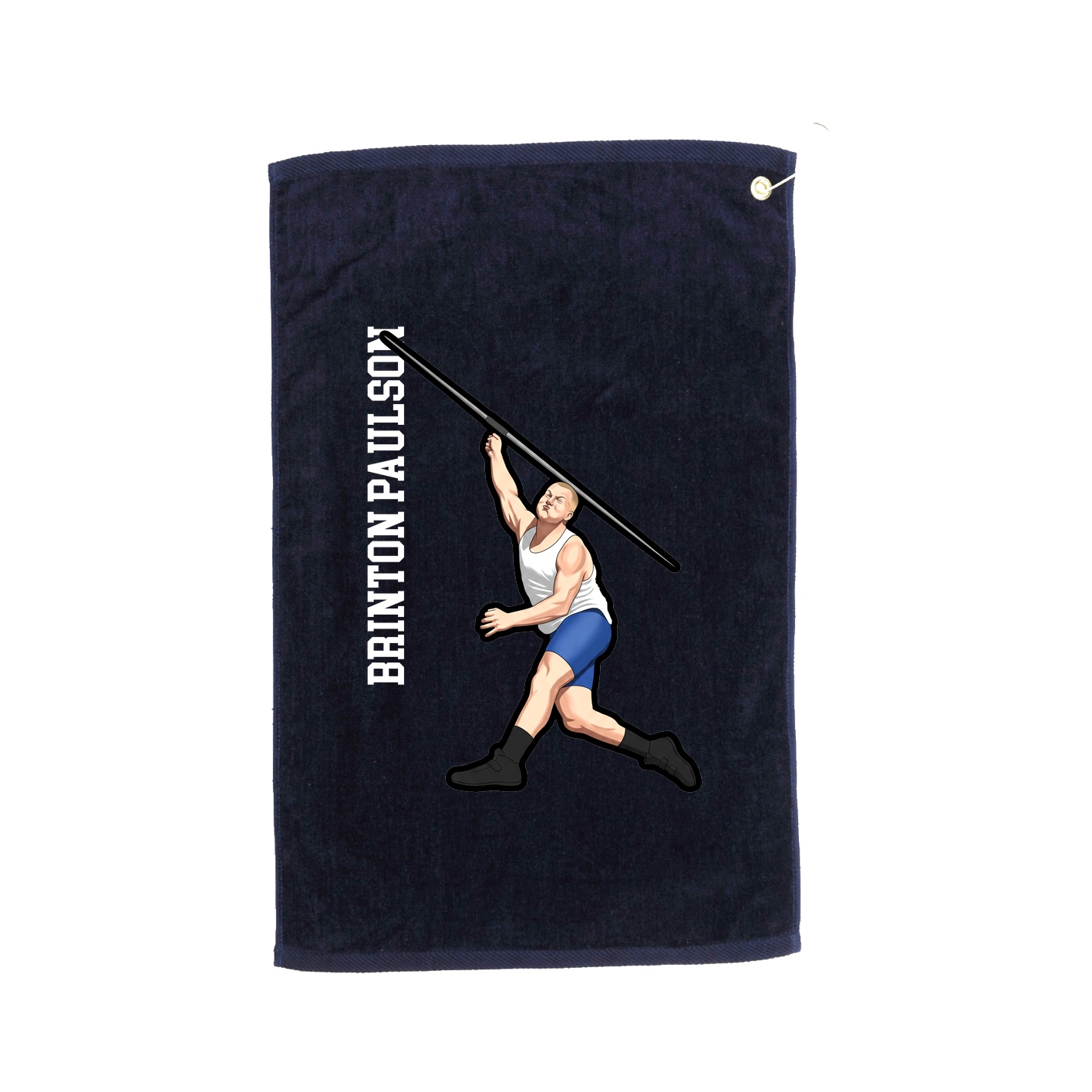 Golf Towel — Name Vertical in Navy