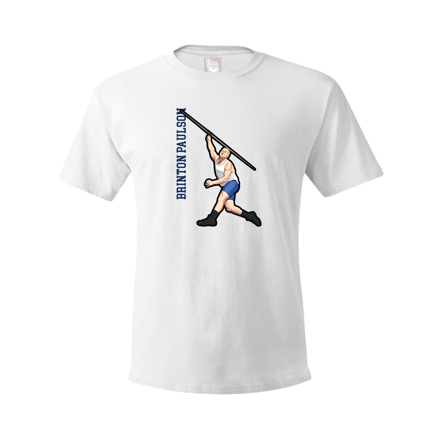Youth Tee — Name Vertical in White