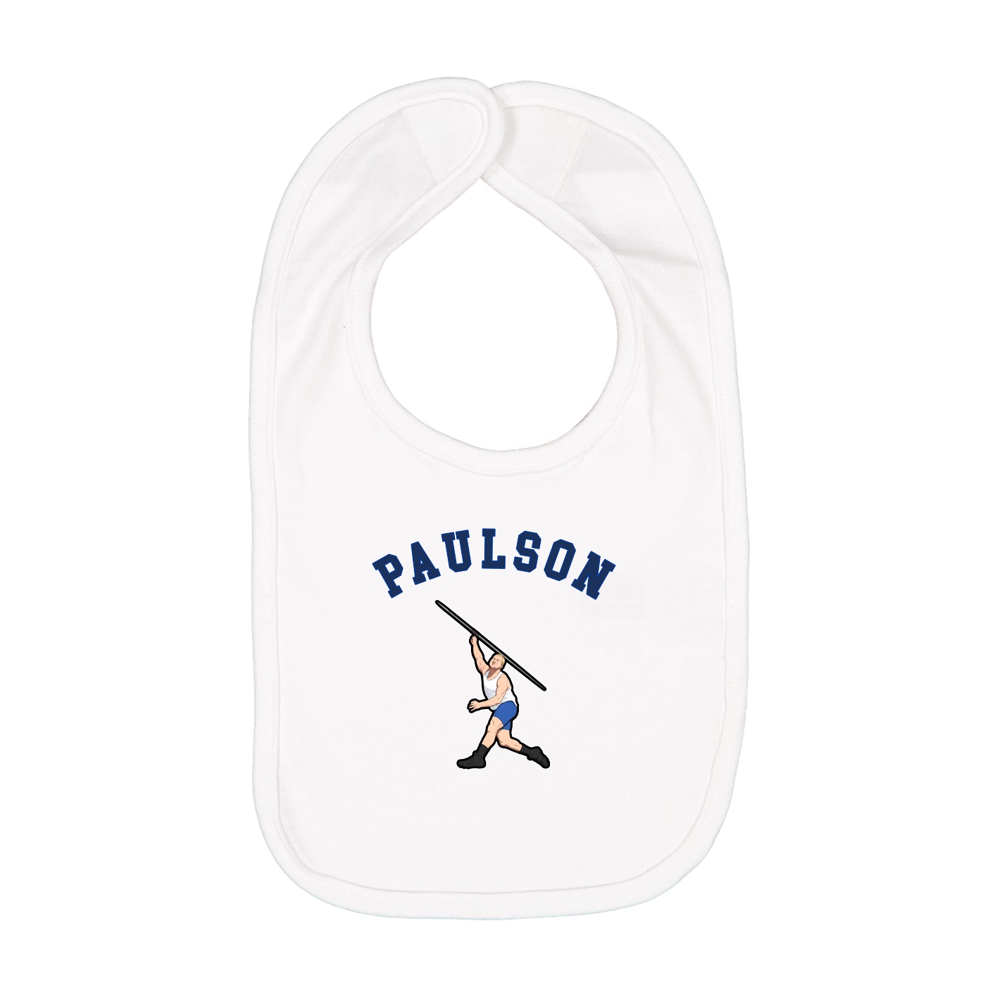 Infant Bib — Shirsey Arch in White