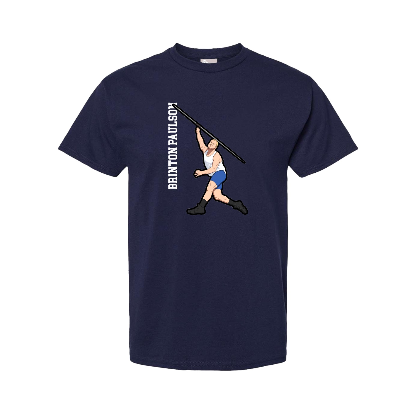 Youth Tee — Name Vertical in Navy