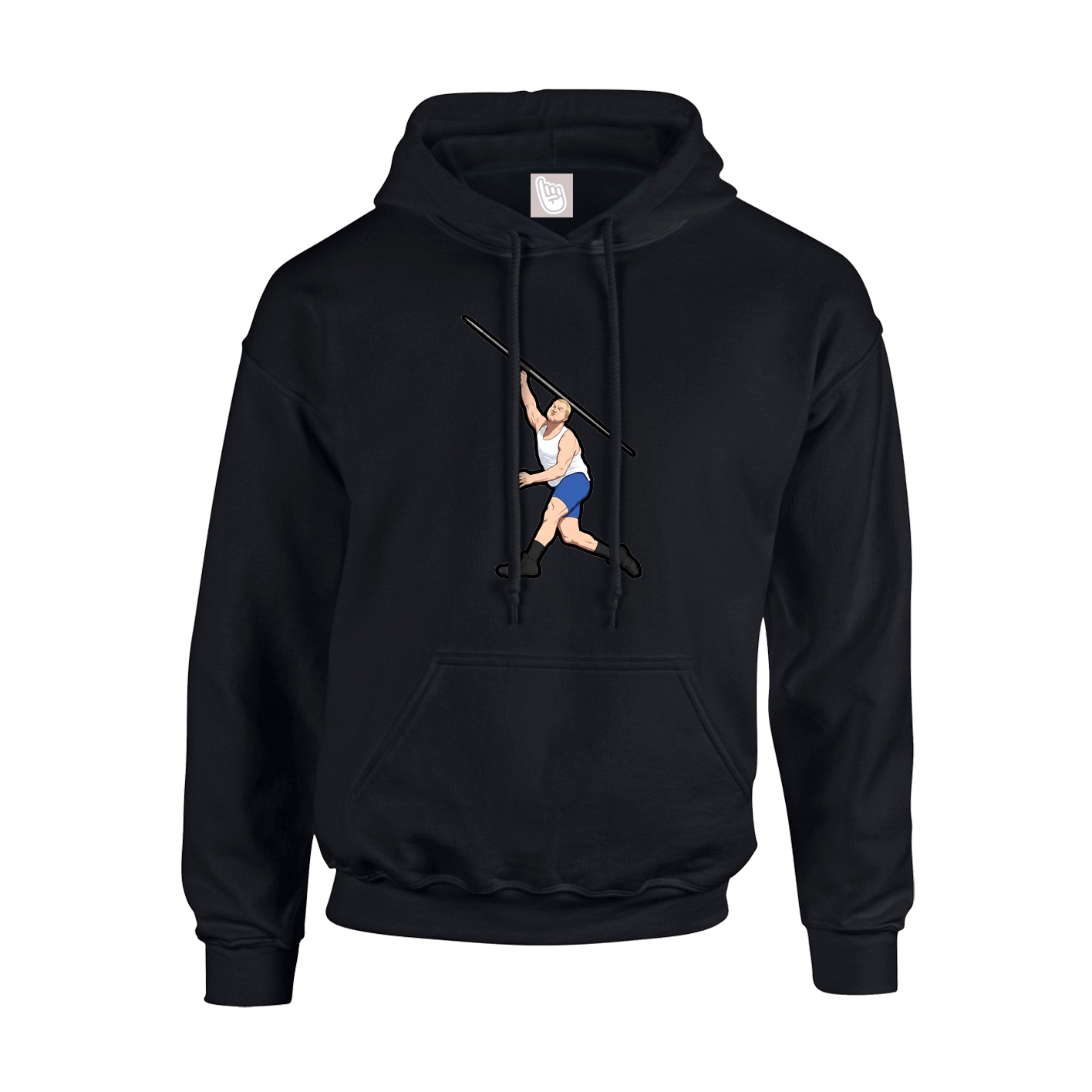 Hoodie — Name Vertical in Black
