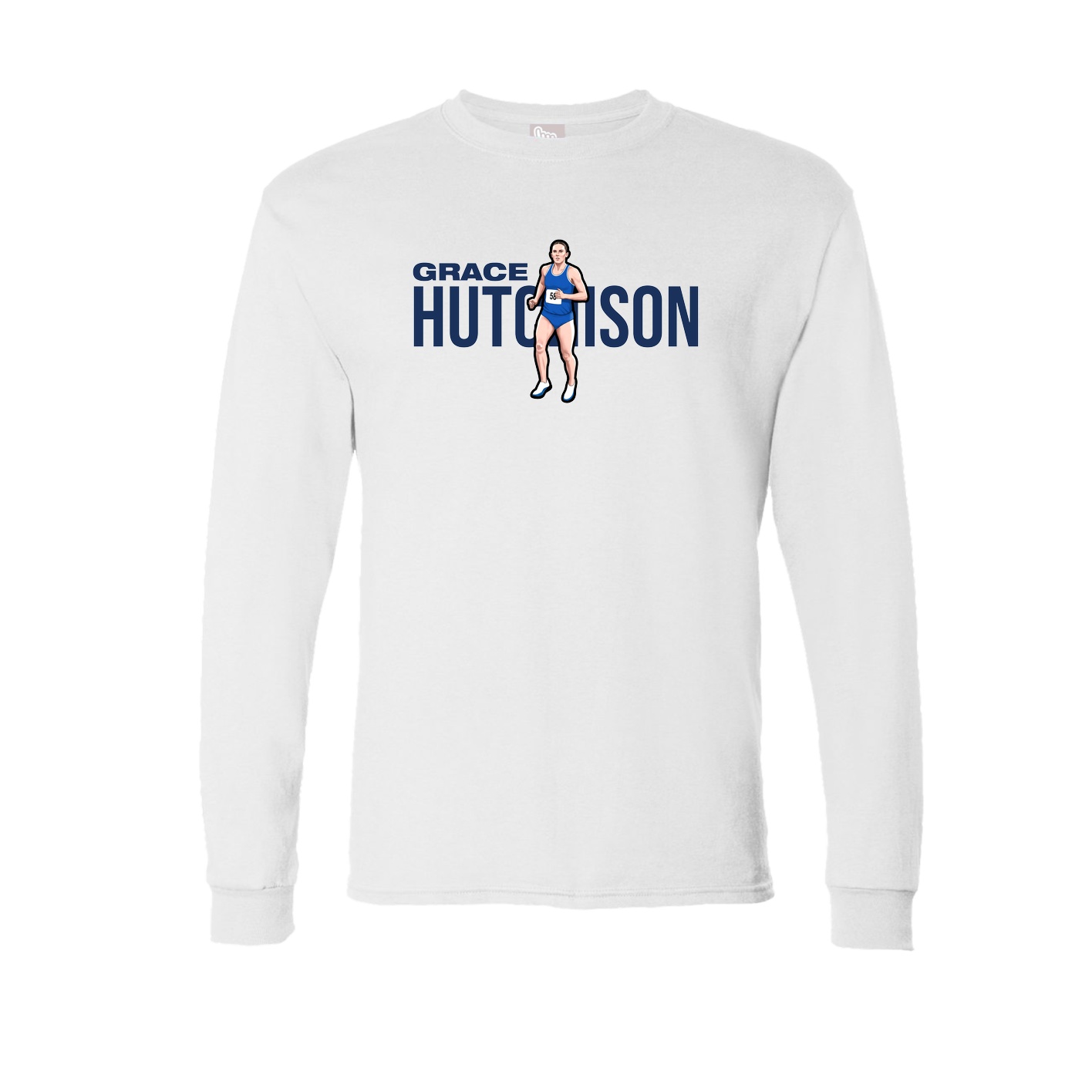 Long Sleeve Tee — Player Name in White