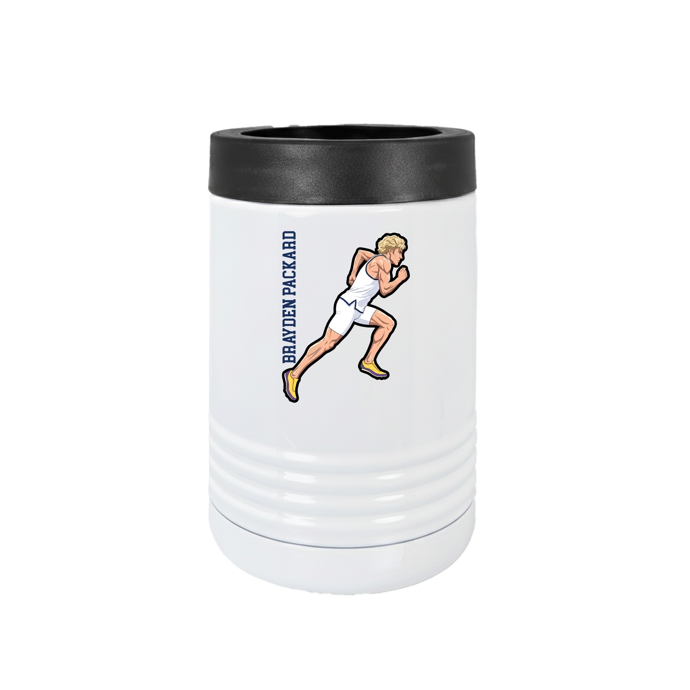 Beverage Holder — Name Vertical in White