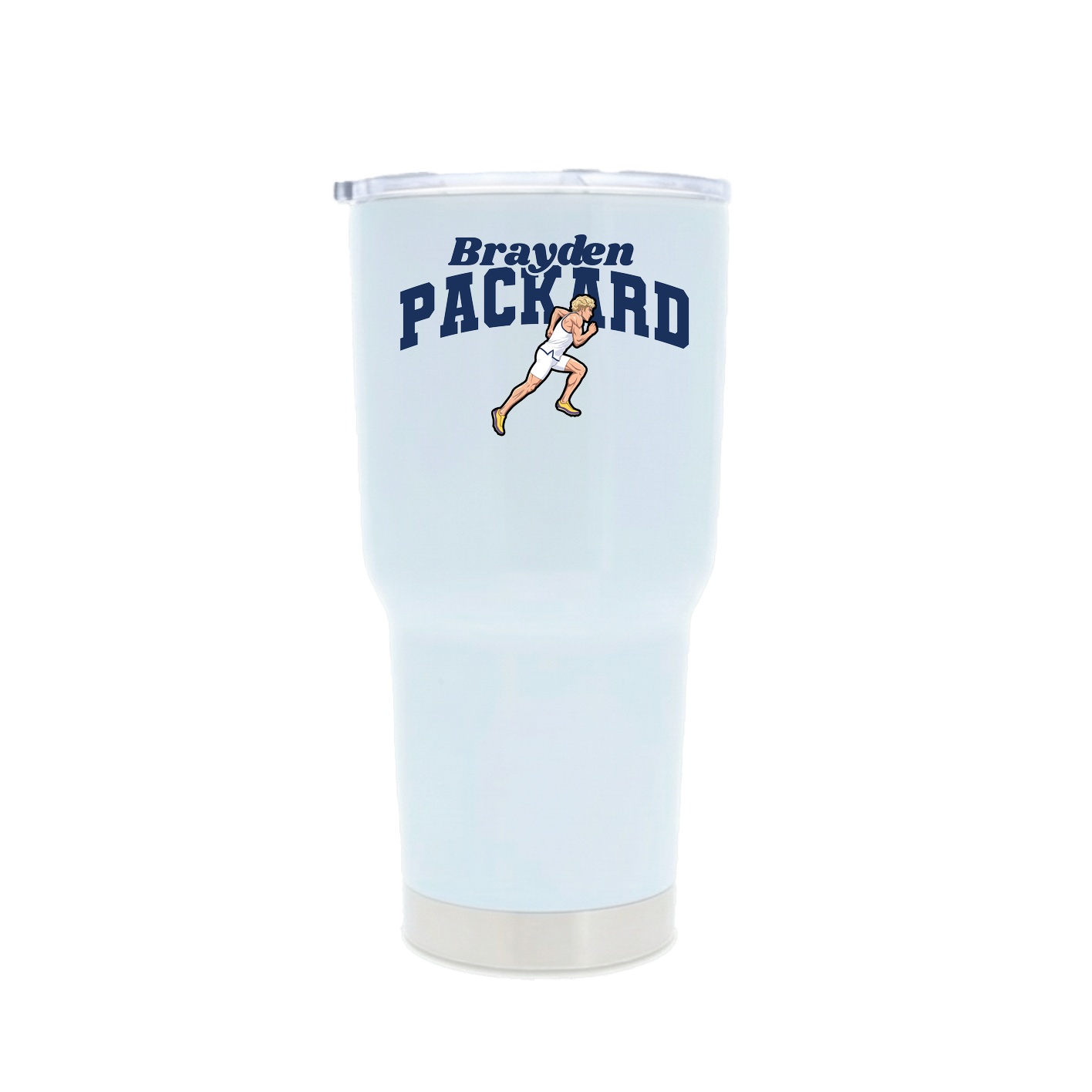 30oz Stainless Steel Tumbler — Signature Arch in White