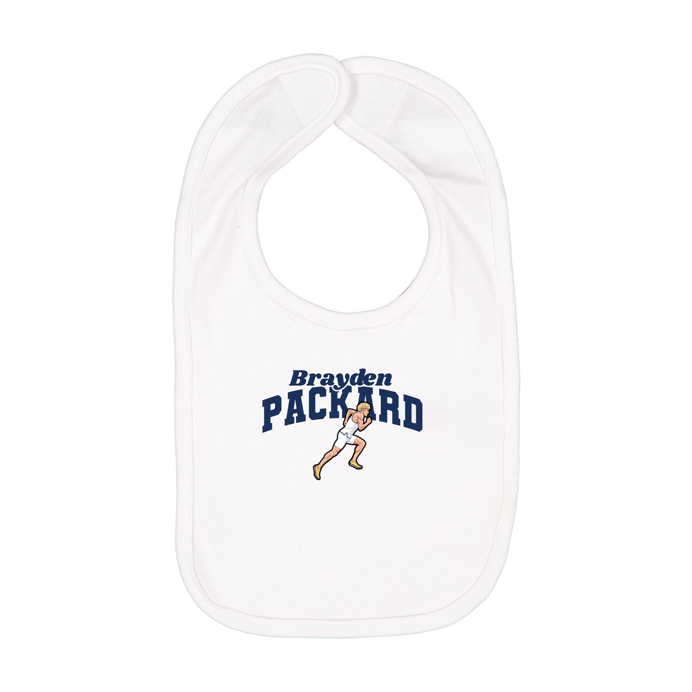 Infant Bib — Signature Arch in White