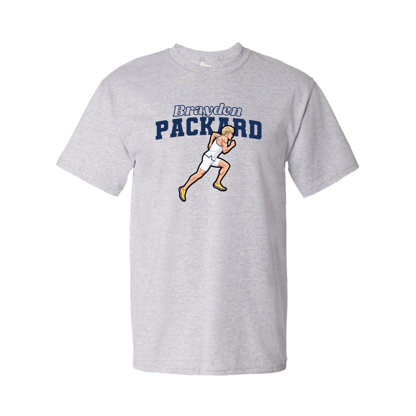 Youth Tee — Name Arch in Grey