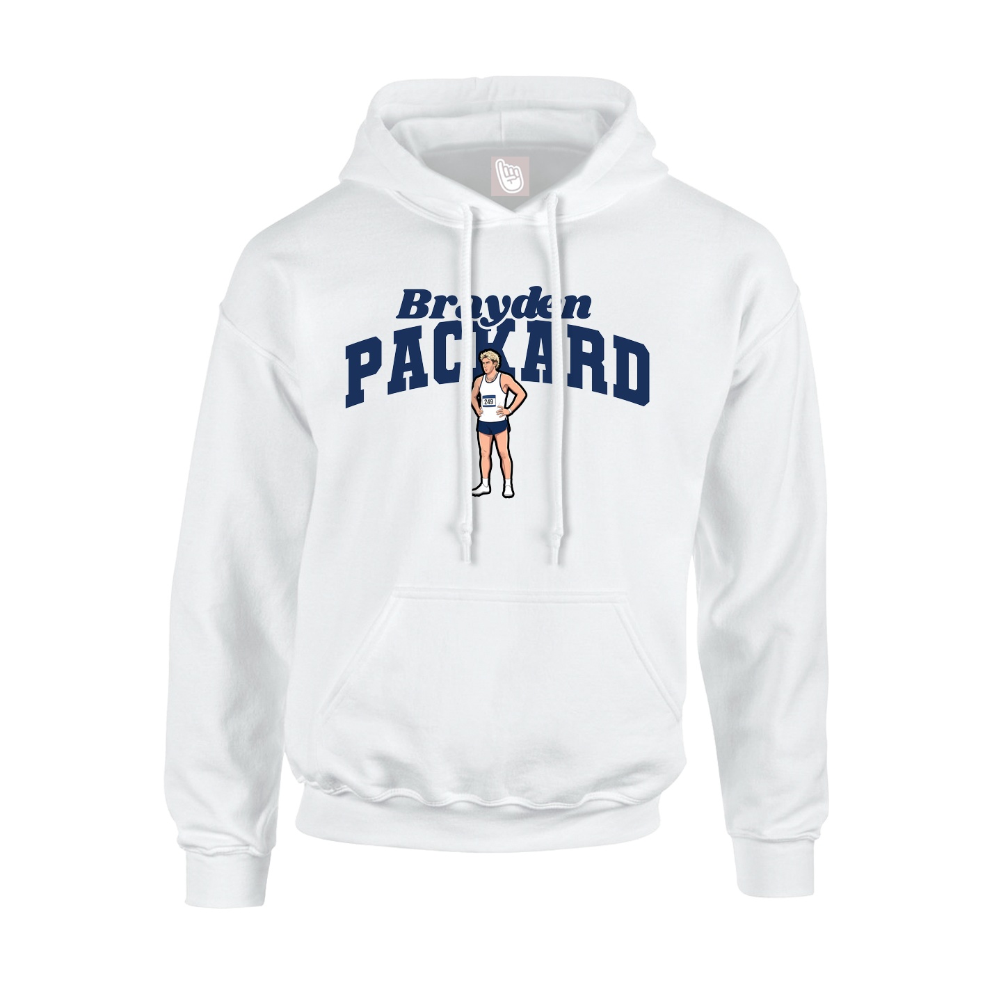 Hoodie — Signature Arch in White