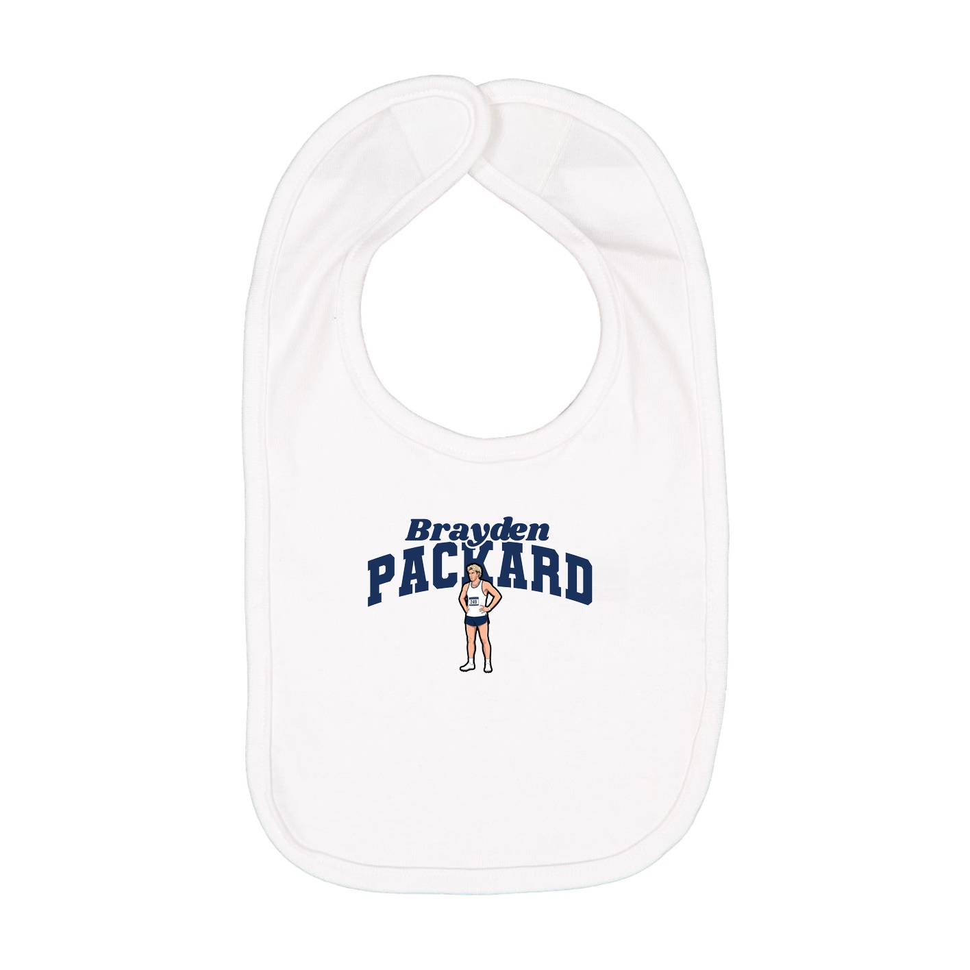 Infant Bib — Signature Arch in White