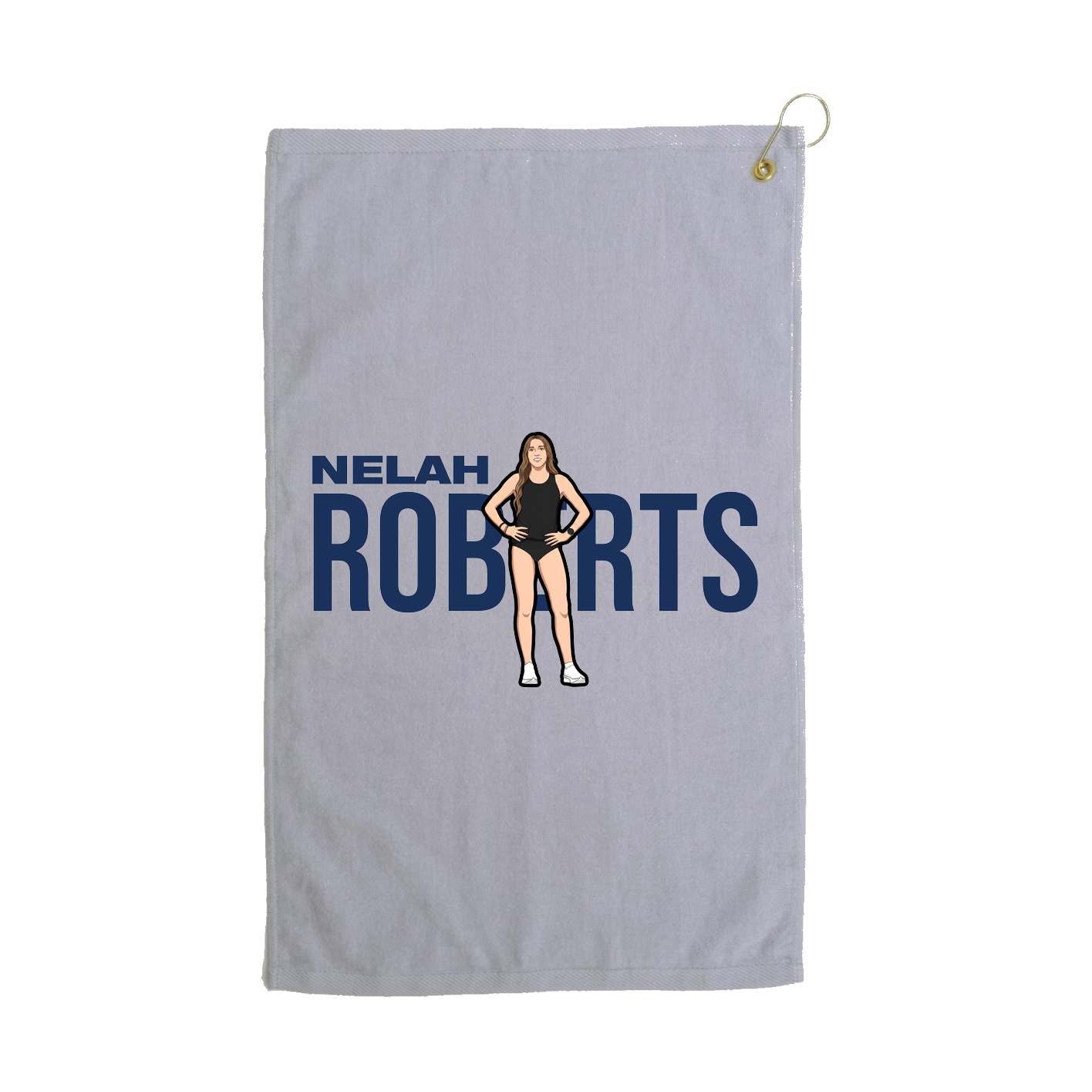 Golf Towel — Player Name in Grey