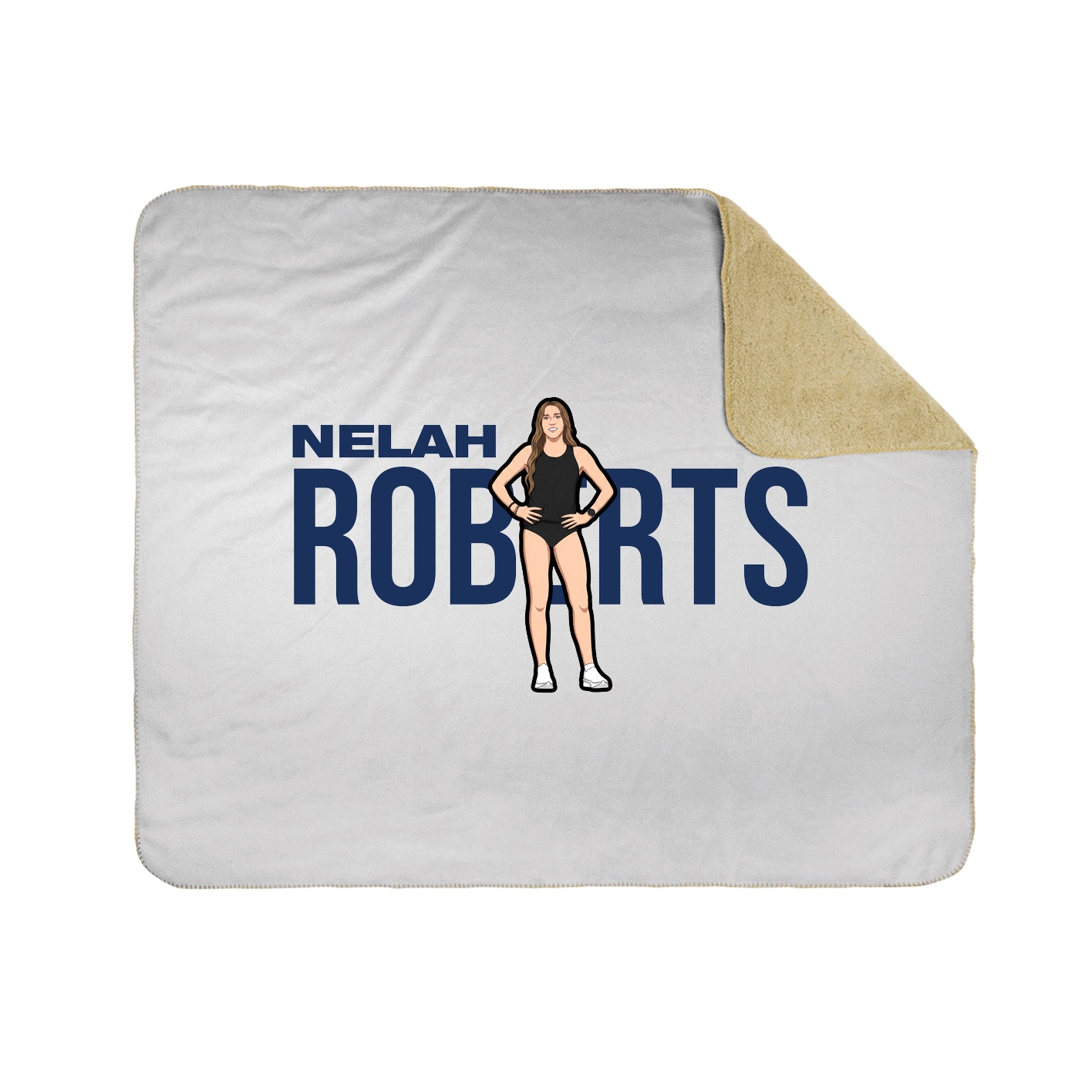 Throw Blanket — Player Name in White