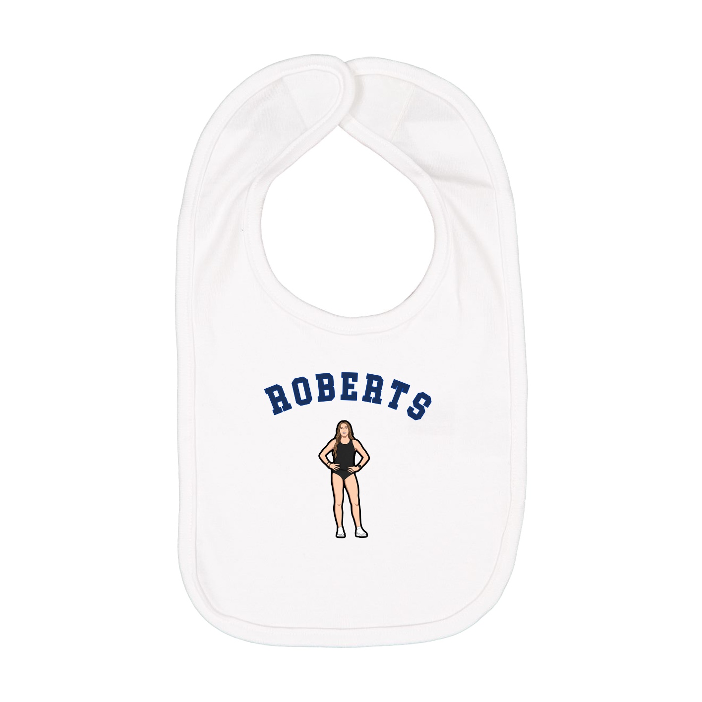 Infant Bib — Shirsey Arch in White