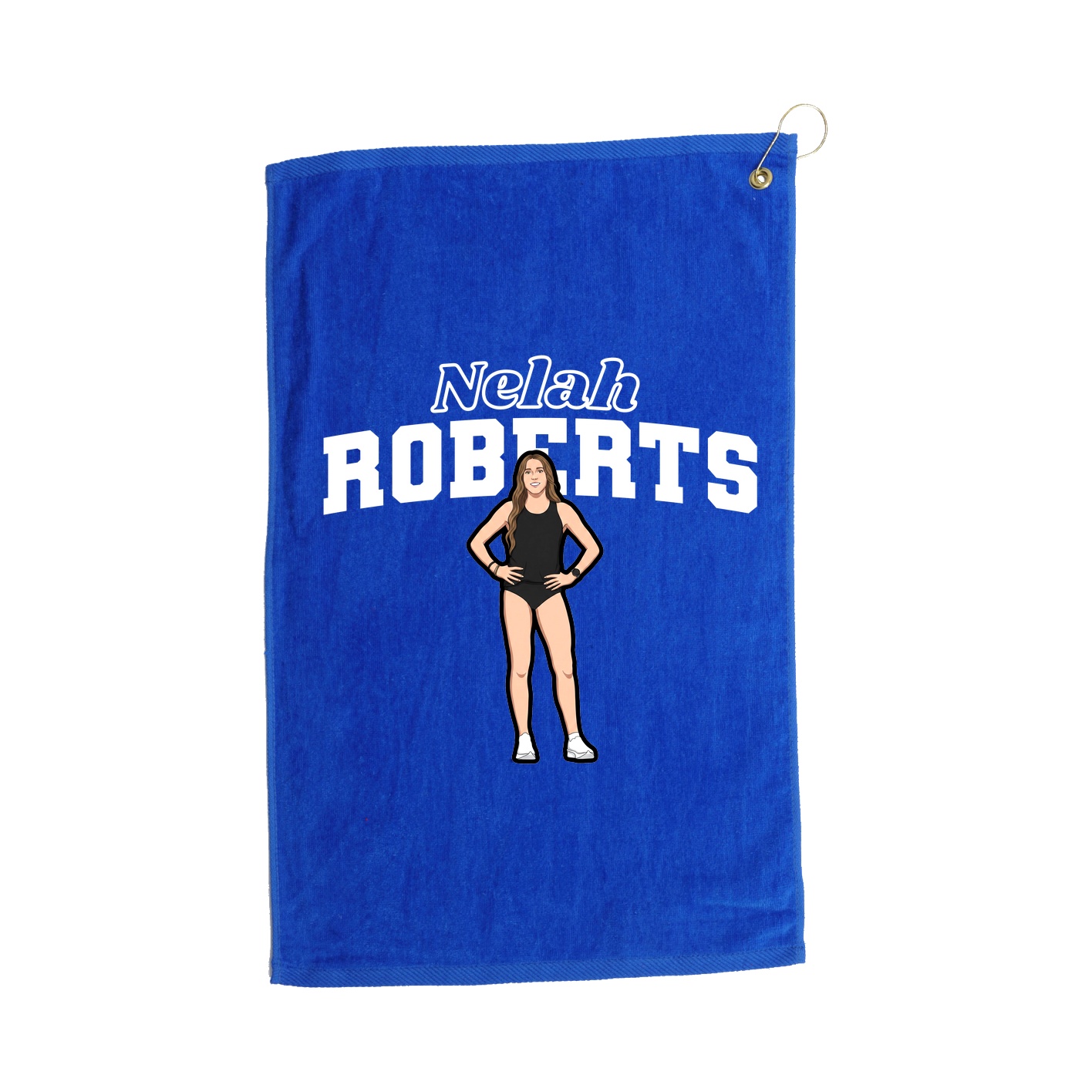 Golf Towel — Name Arch in Royal