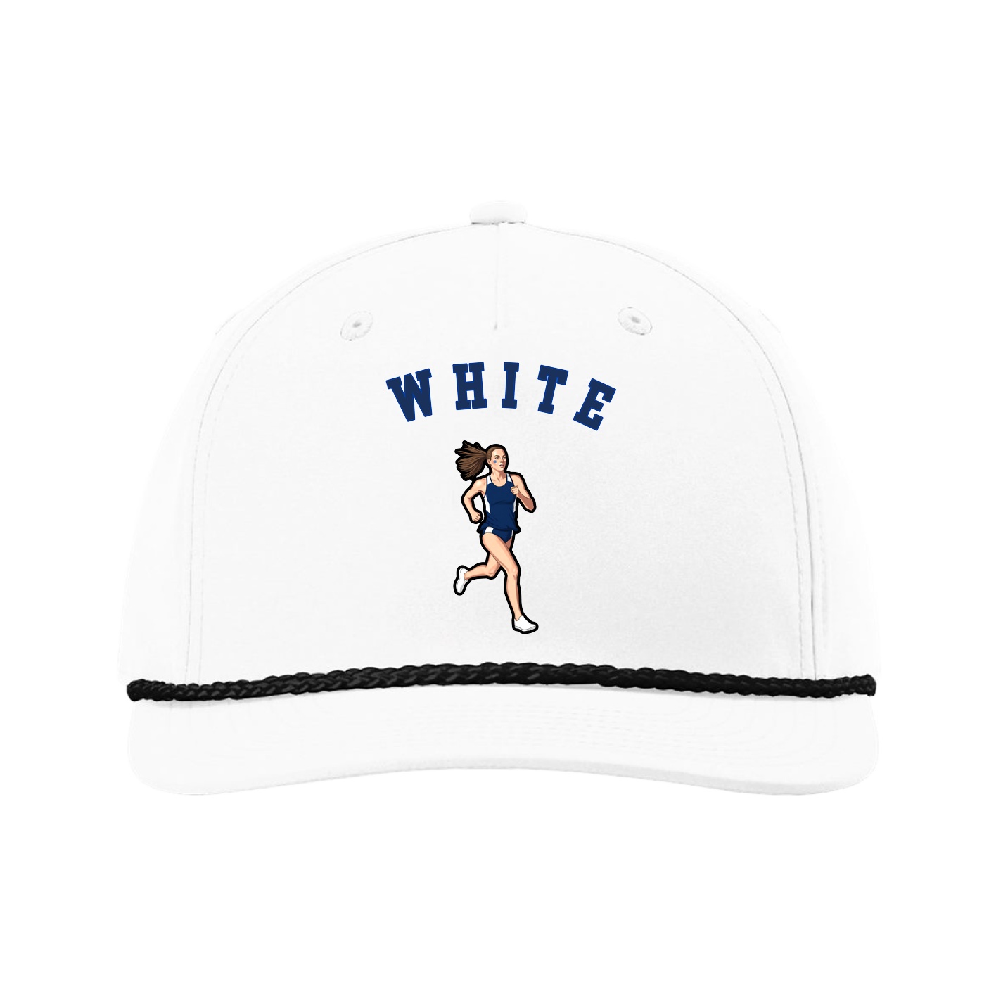 Five-Panel Classic Rope Cap — Shirsey Arch in White