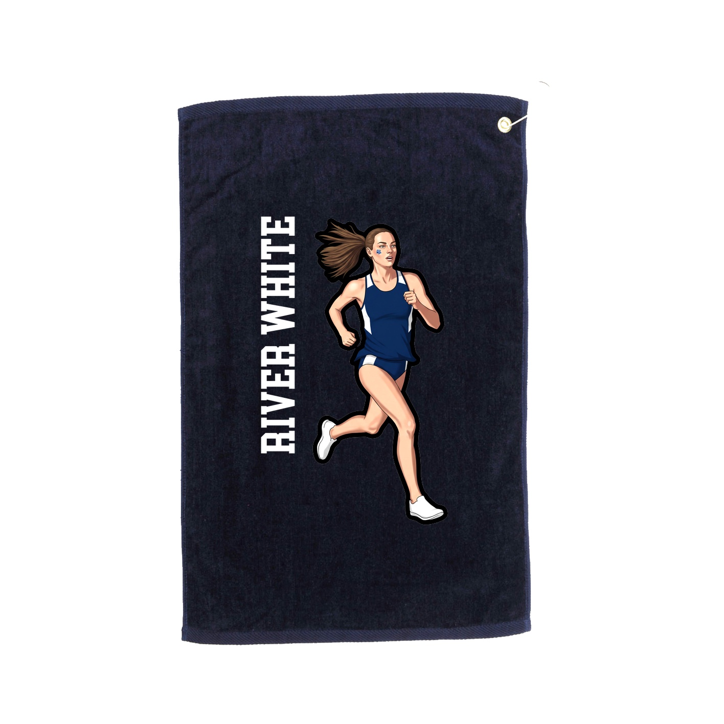 Golf Towel — Name Vertical in Navy