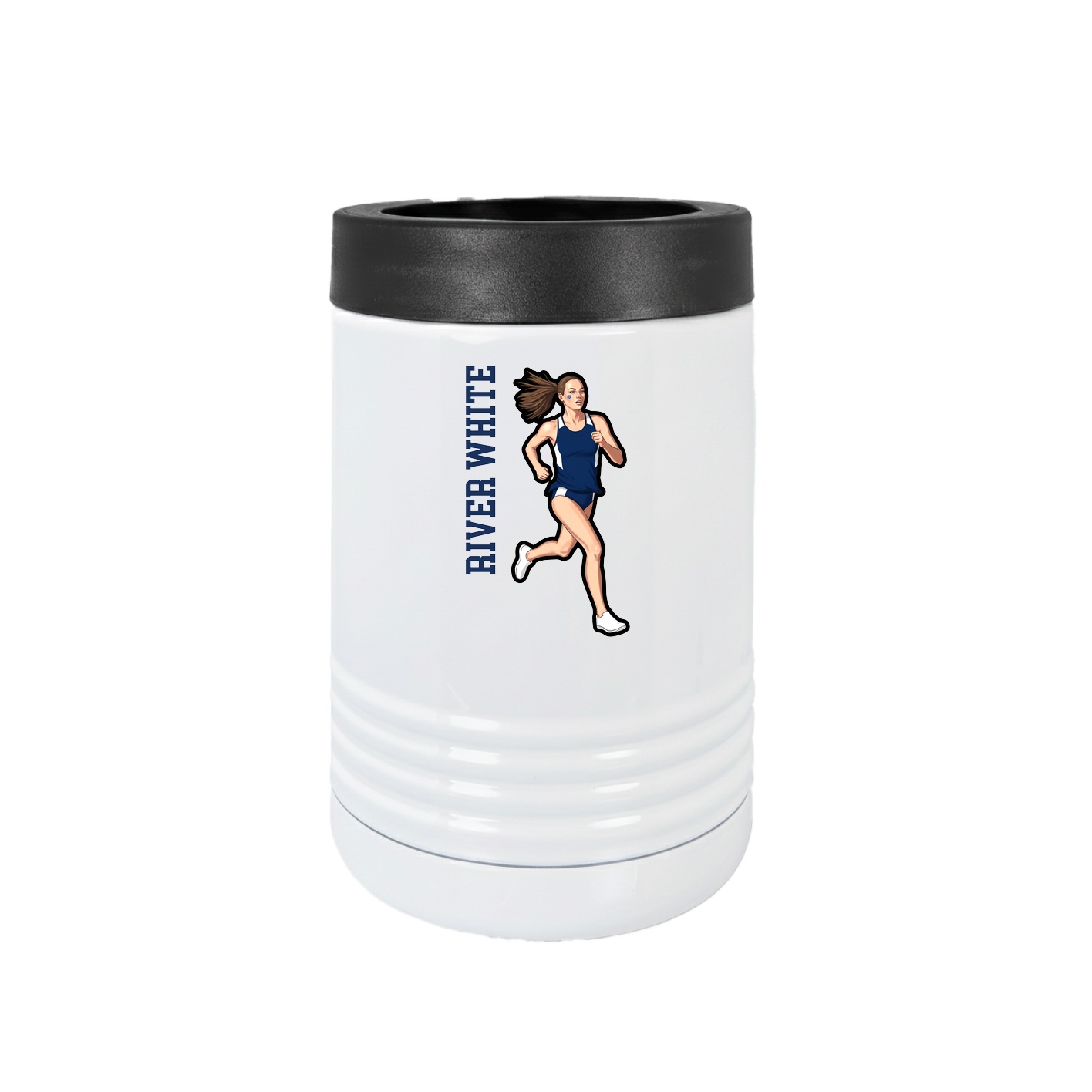 Beverage Holder — Name Vertical in White