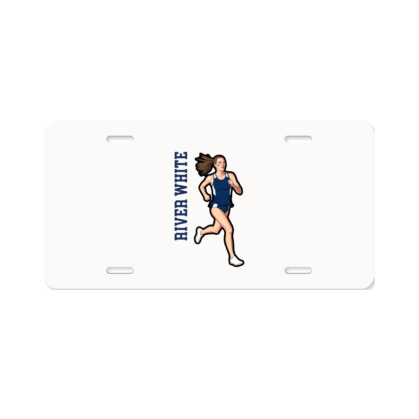 License Plate — Name Vertical in Classic