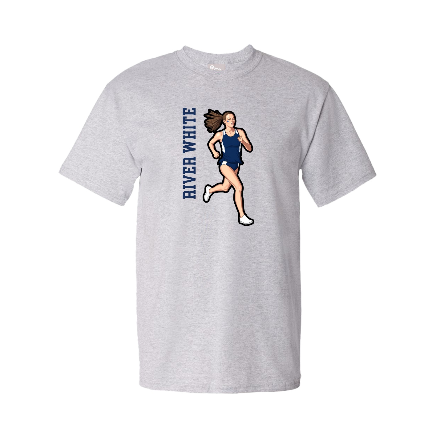 Youth Tee — Name Vertical in Grey