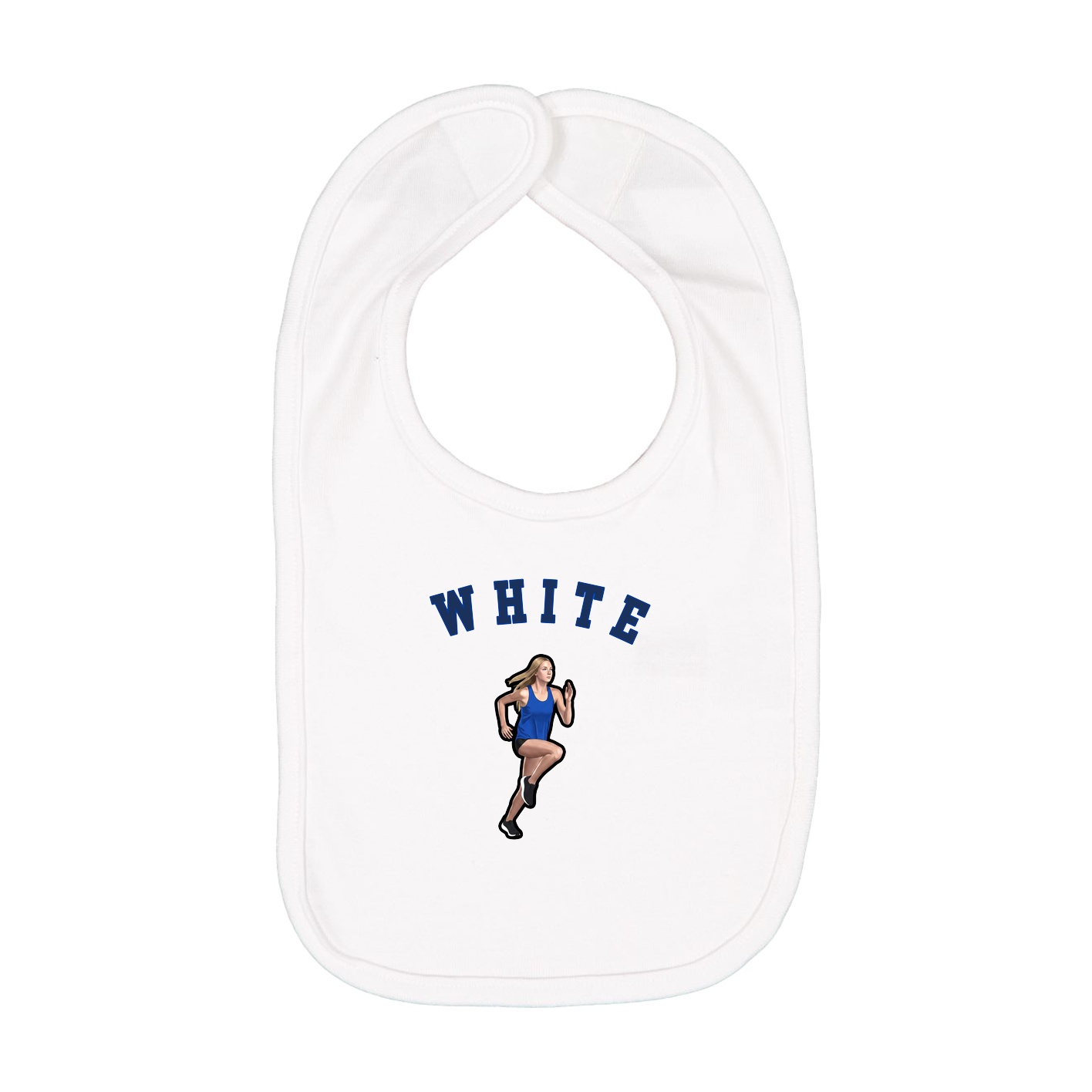 Infant Bib — Shirsey Arch in White