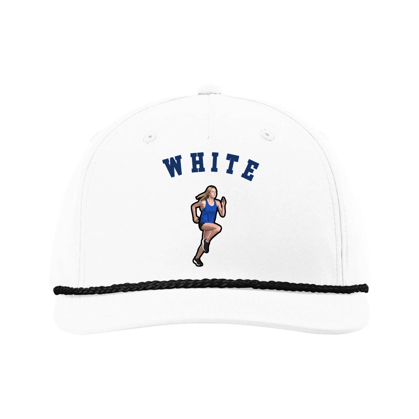 Five-Panel Classic Rope Cap — Shirsey Arch in White