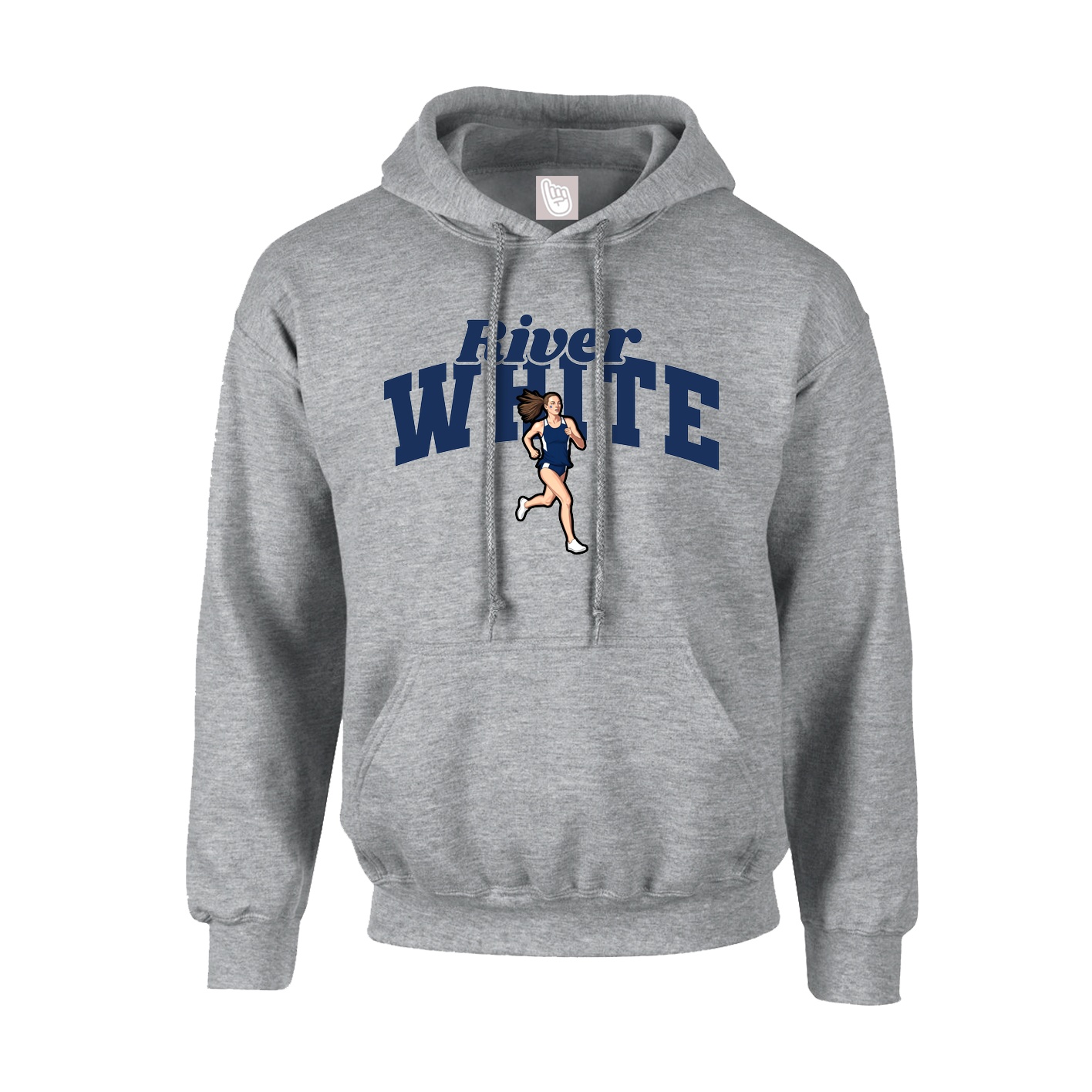 Youth Hoodie — Signature Arch in Grey