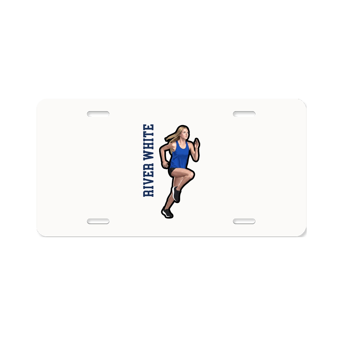License Plate — Name Vertical in Classic
