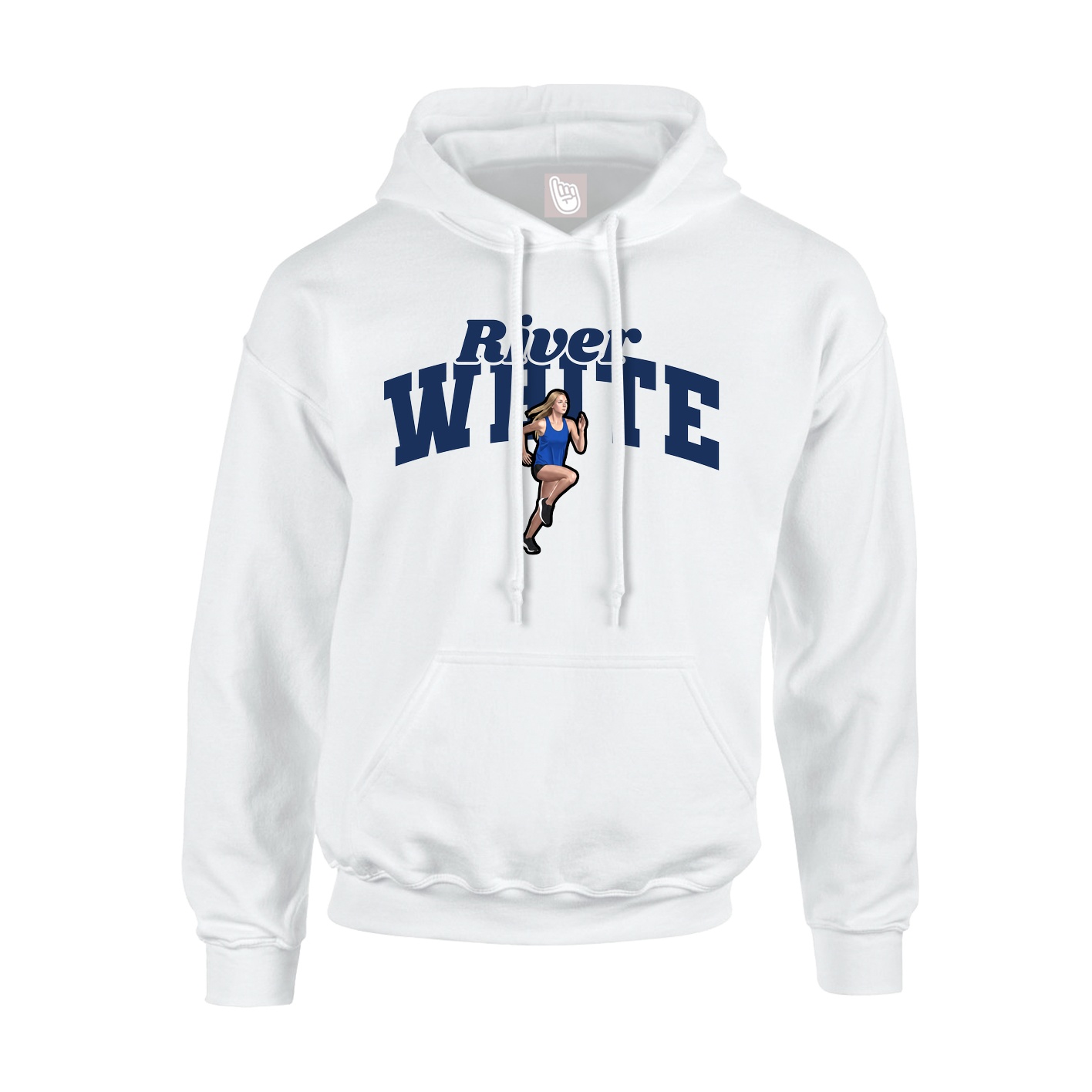 Youth Hoodie — Signature Arch in White