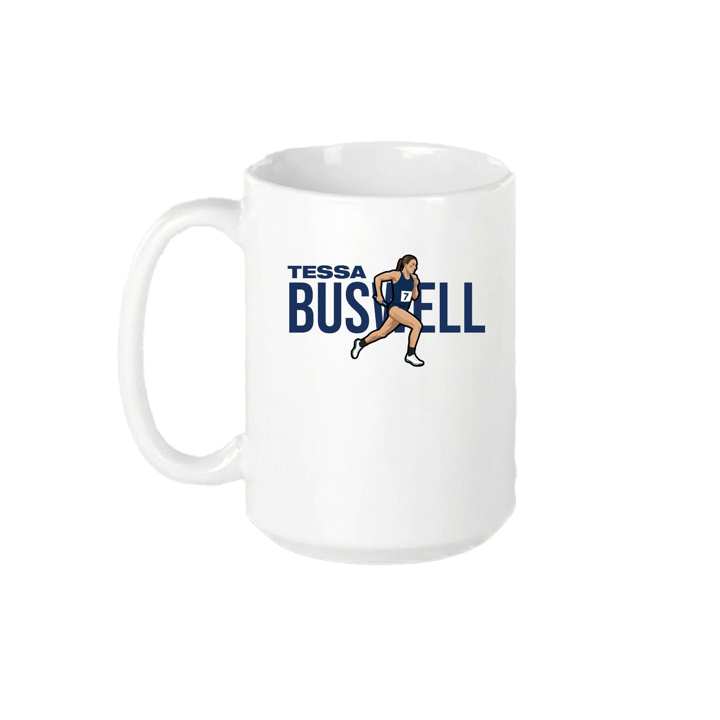 15oz Coffee Mug — Player Name in White