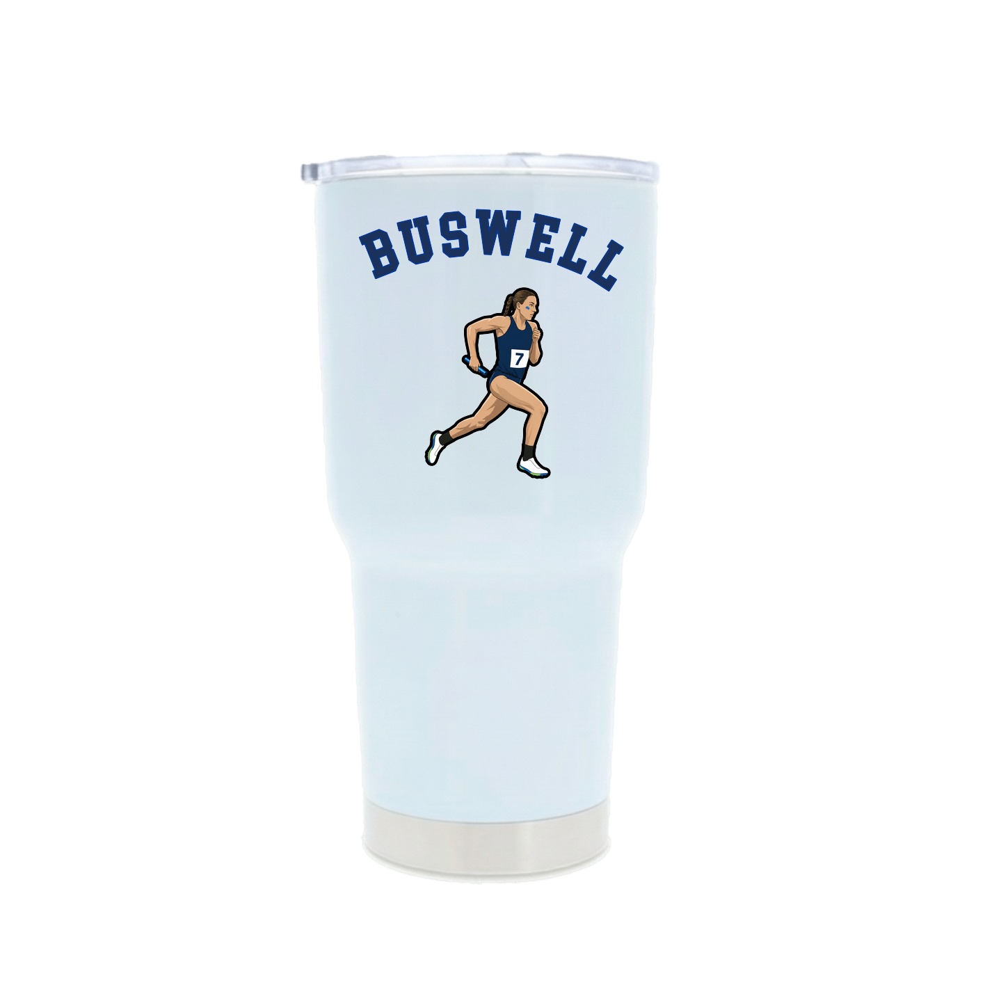 30oz Stainless Steel Tumbler — Shirsey Arch in White