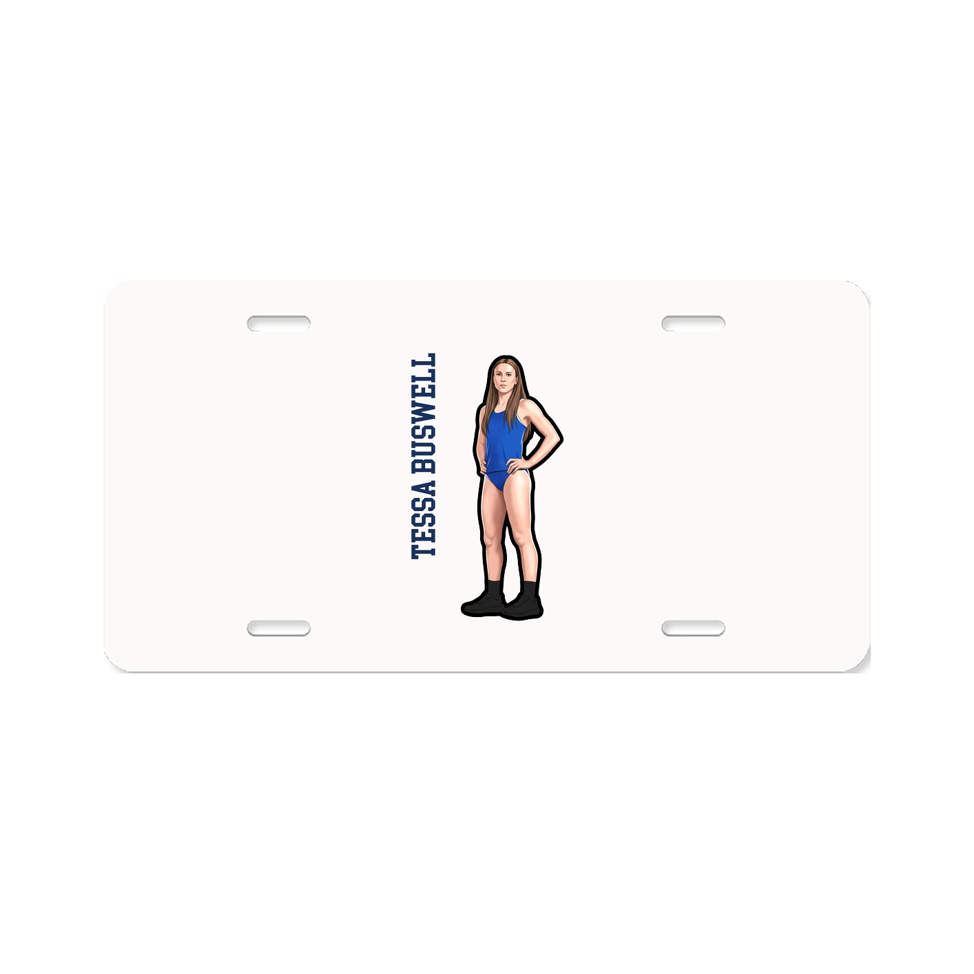 License Plate — Name Vertical in Classic