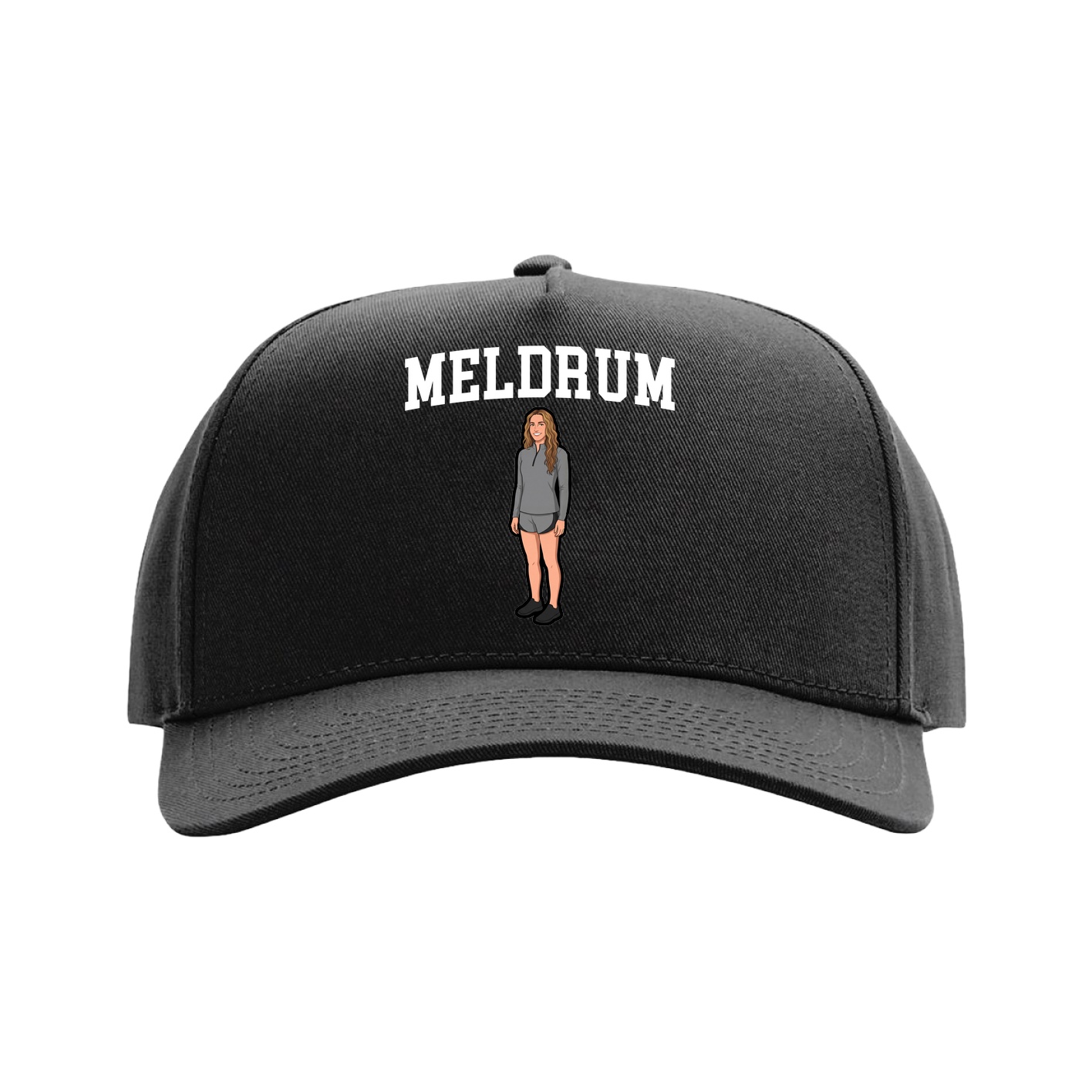 Full Fabric Five-Panel Champ Cap — Shirsey in Black