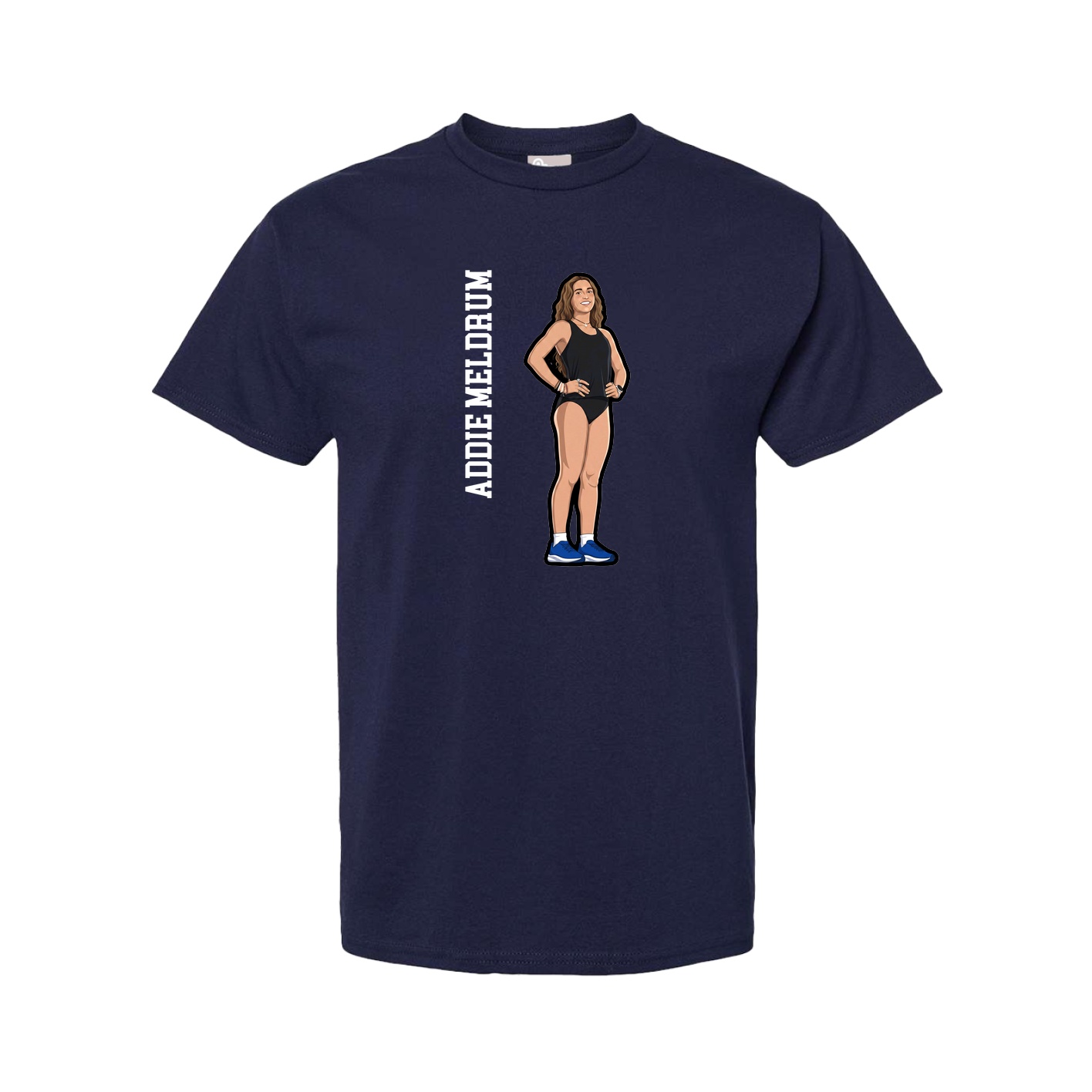 Youth Tee — Name Vertical in Navy