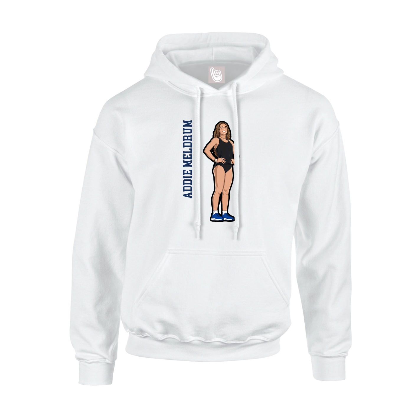 Hoodie — Name Vertical in White