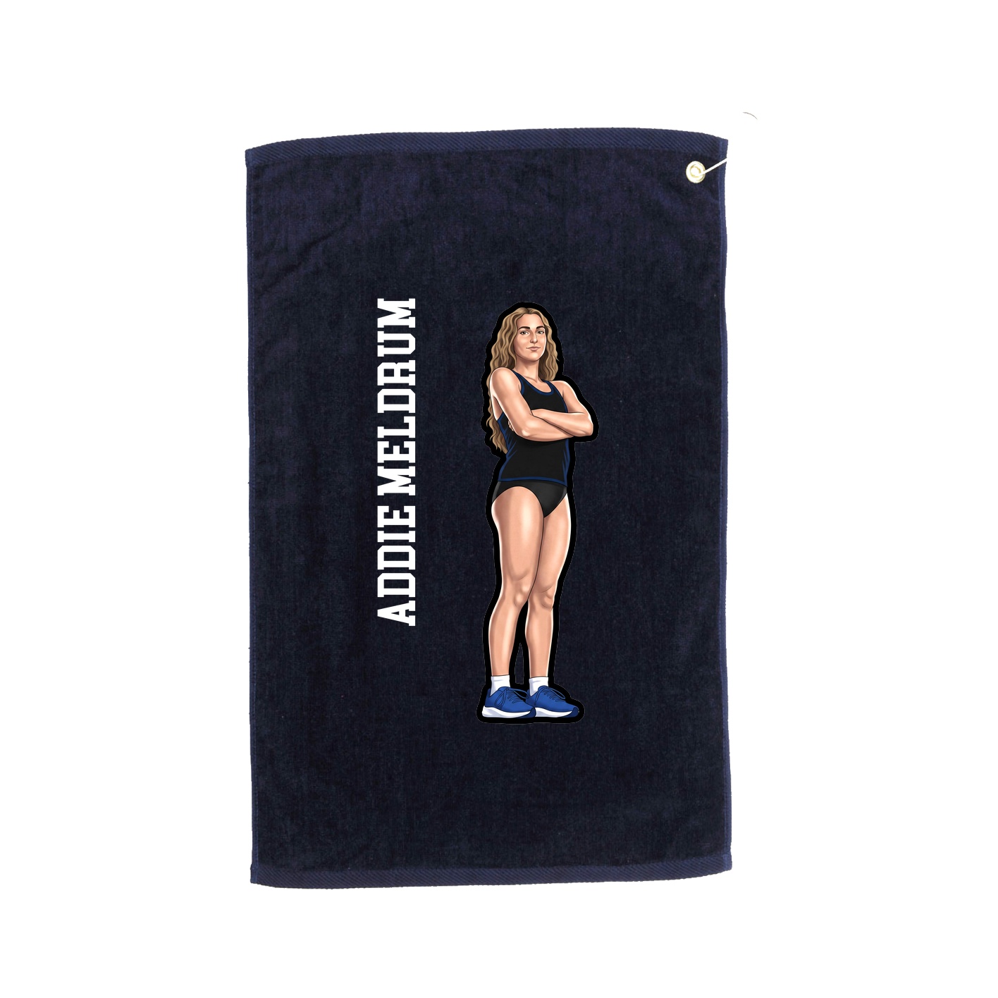 Golf Towel — Name Vertical in Navy