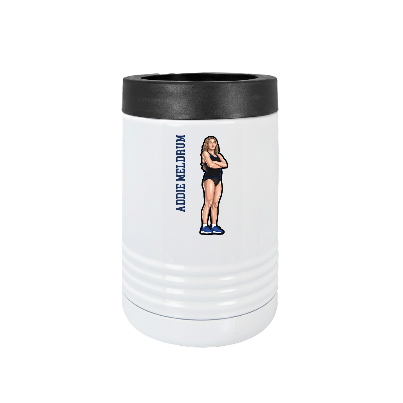 Beverage Holder — Name Vertical in White