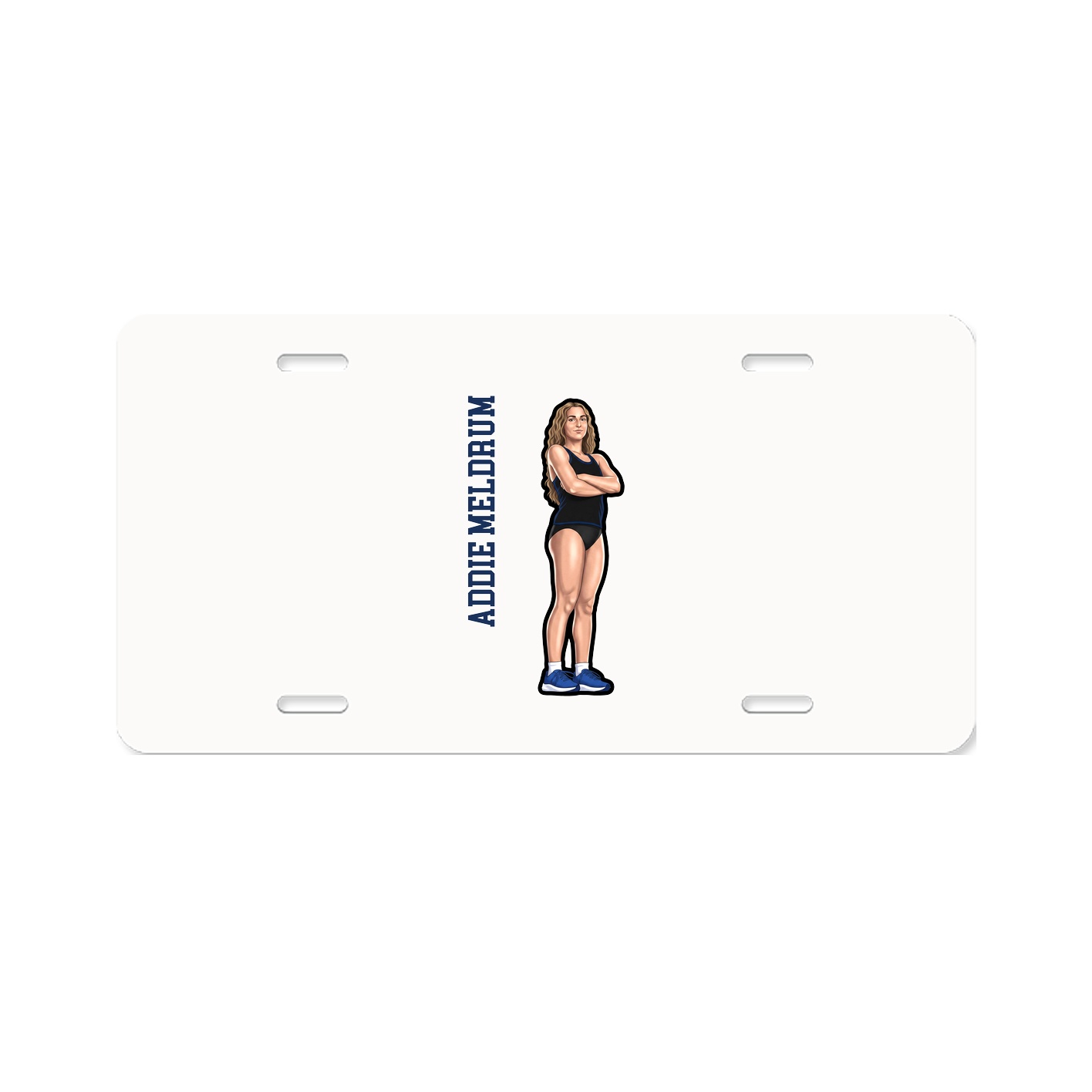 License Plate — Name Vertical in Classic