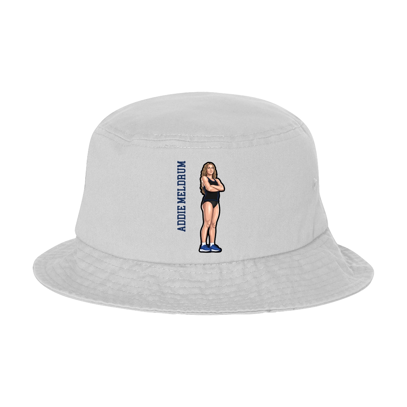 Bucket Cap — Name Vertical in White