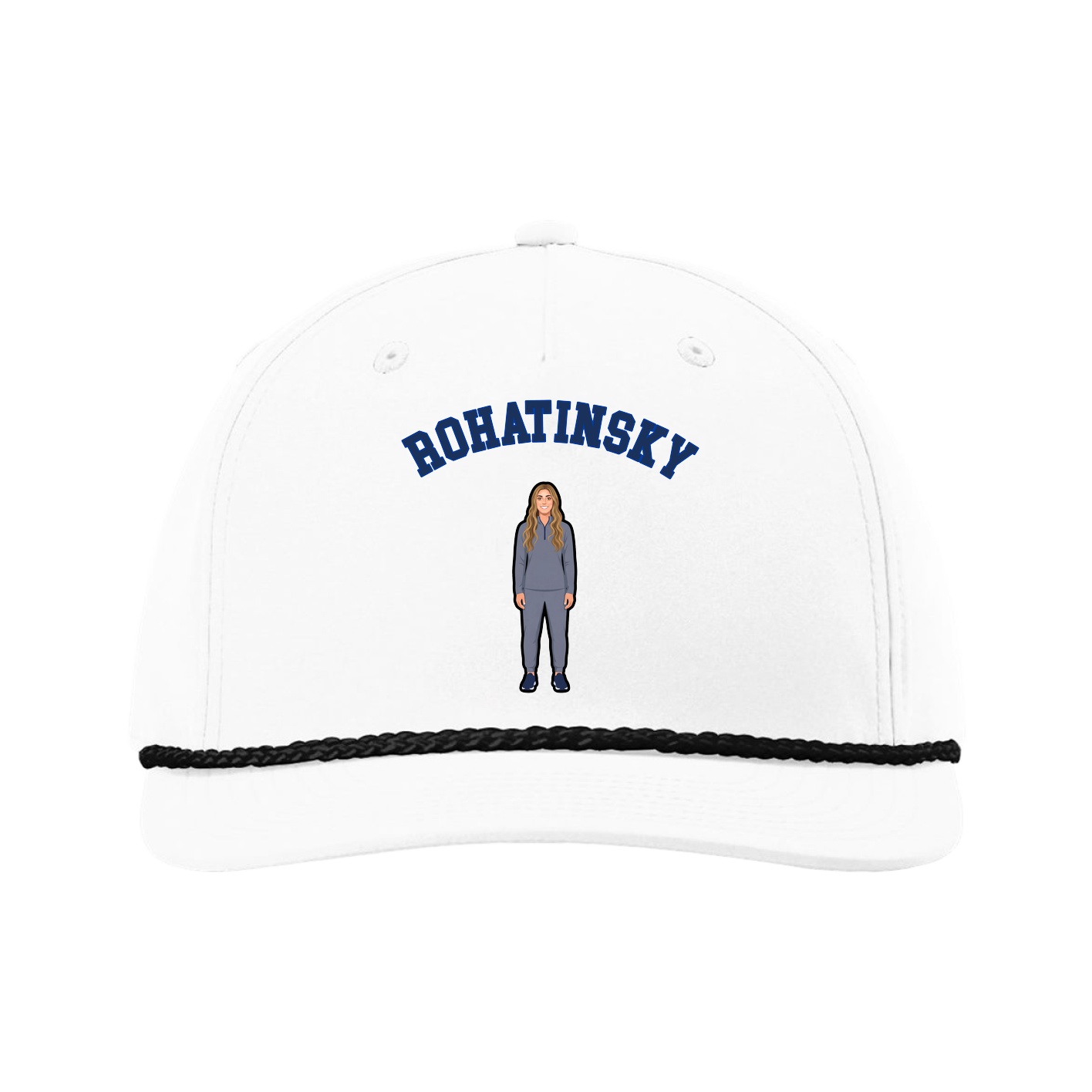 Five-Panel Classic Rope Cap — Shirsey Arch in White