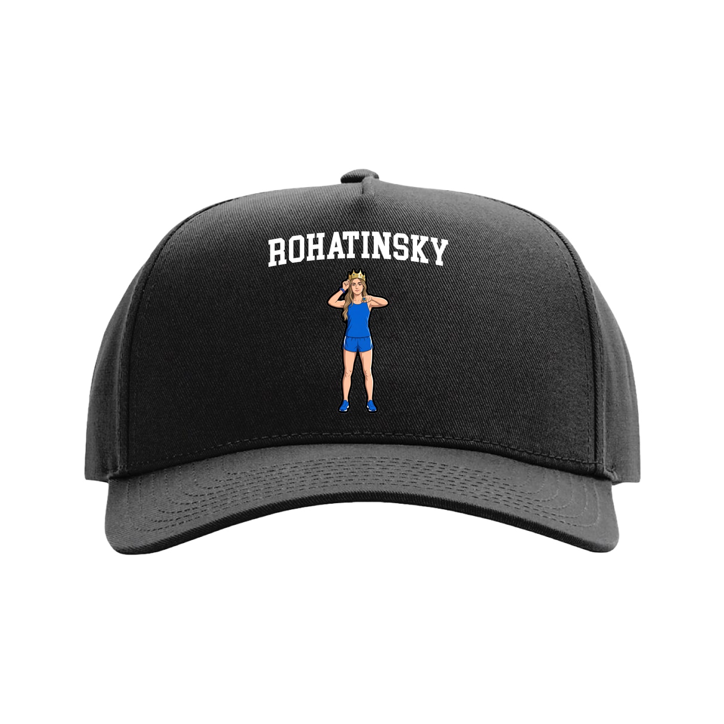 Full Fabric Five-Panel Champ Cap — Shirsey in Black