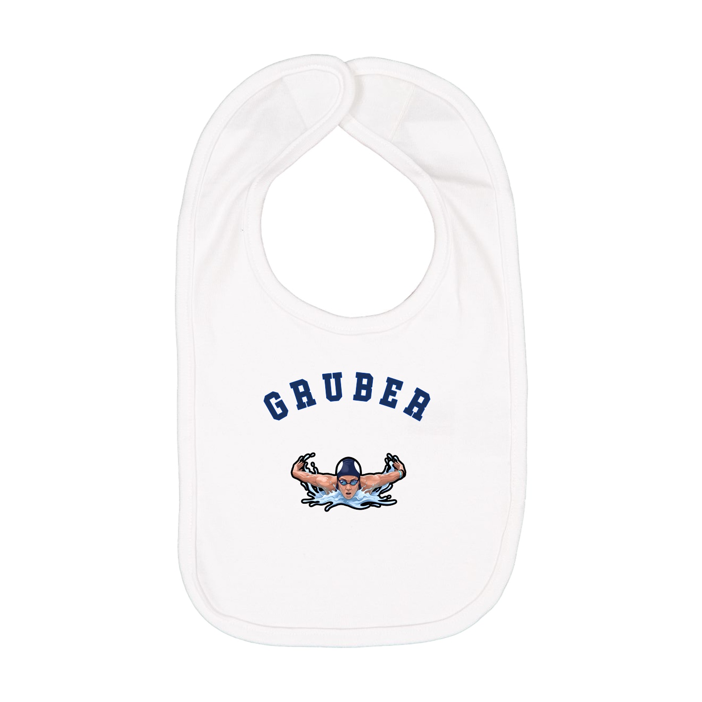 Infant Bib — Shirsey Arch in White