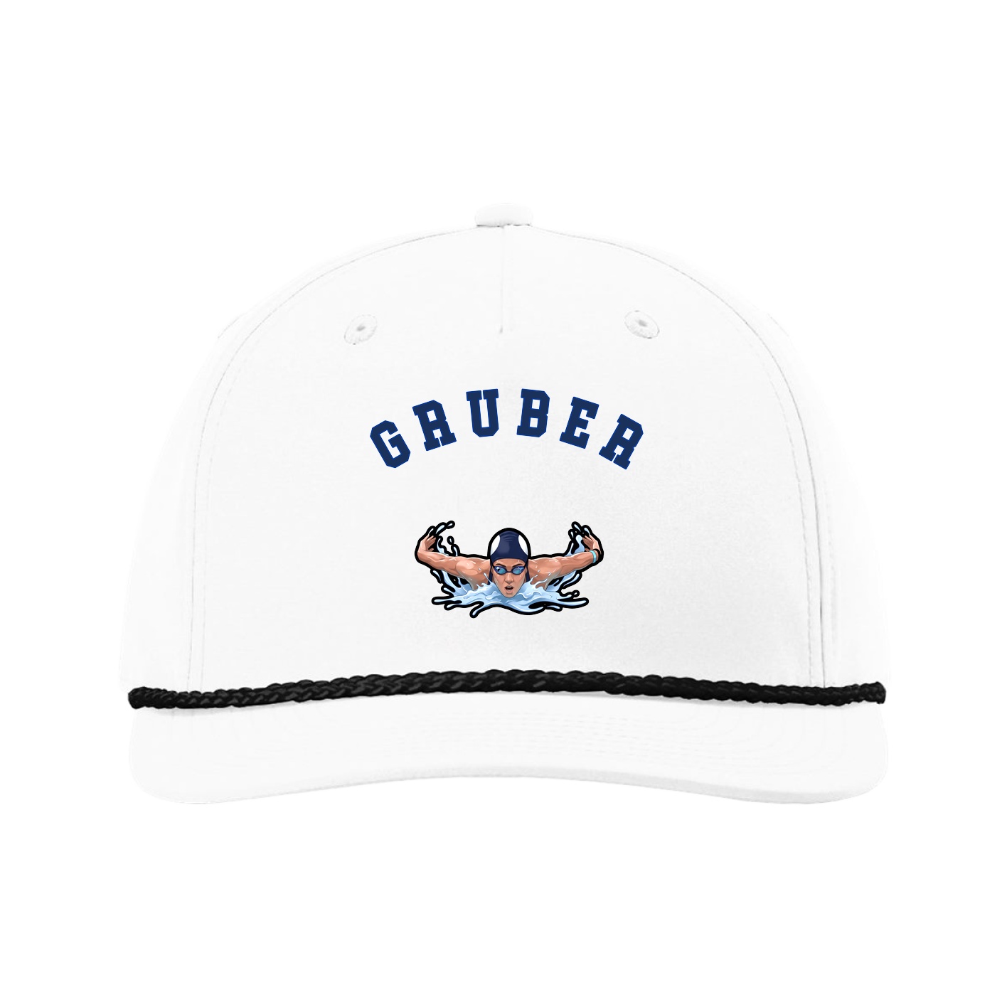 Five-Panel Classic Rope Cap — Shirsey Arch in White