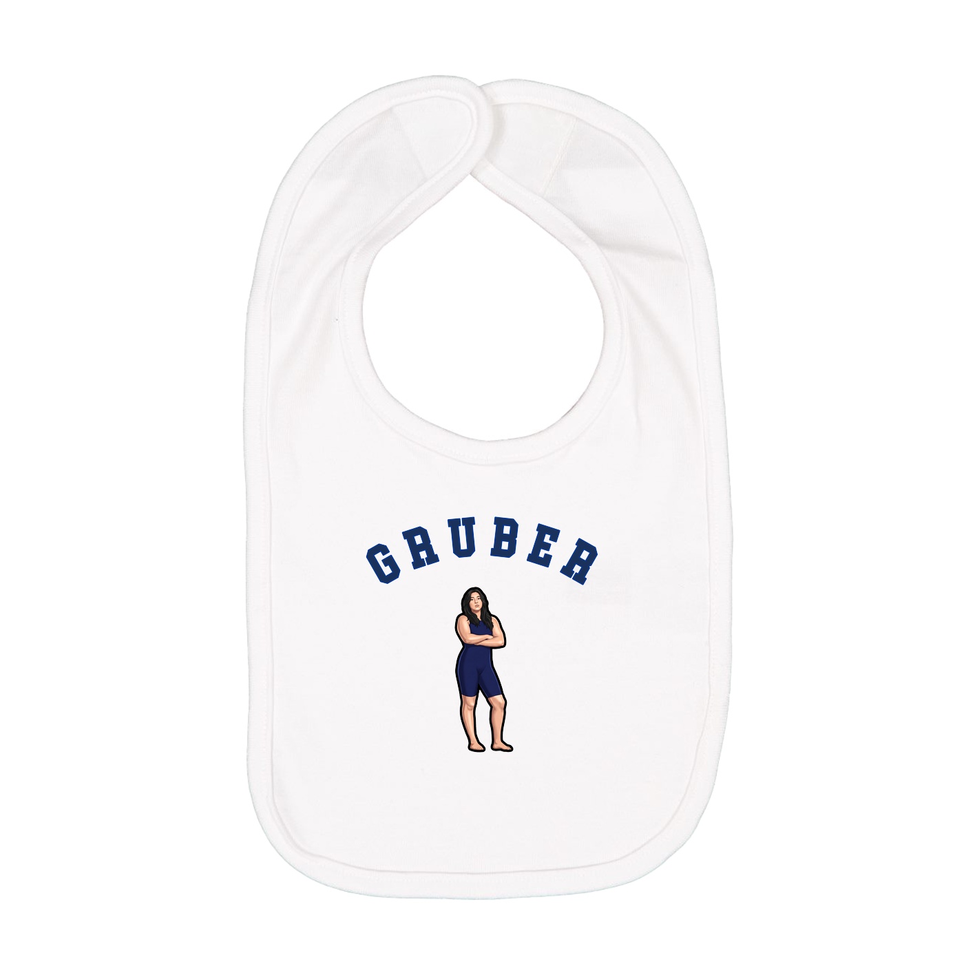 Infant Bib — Shirsey Arch in White
