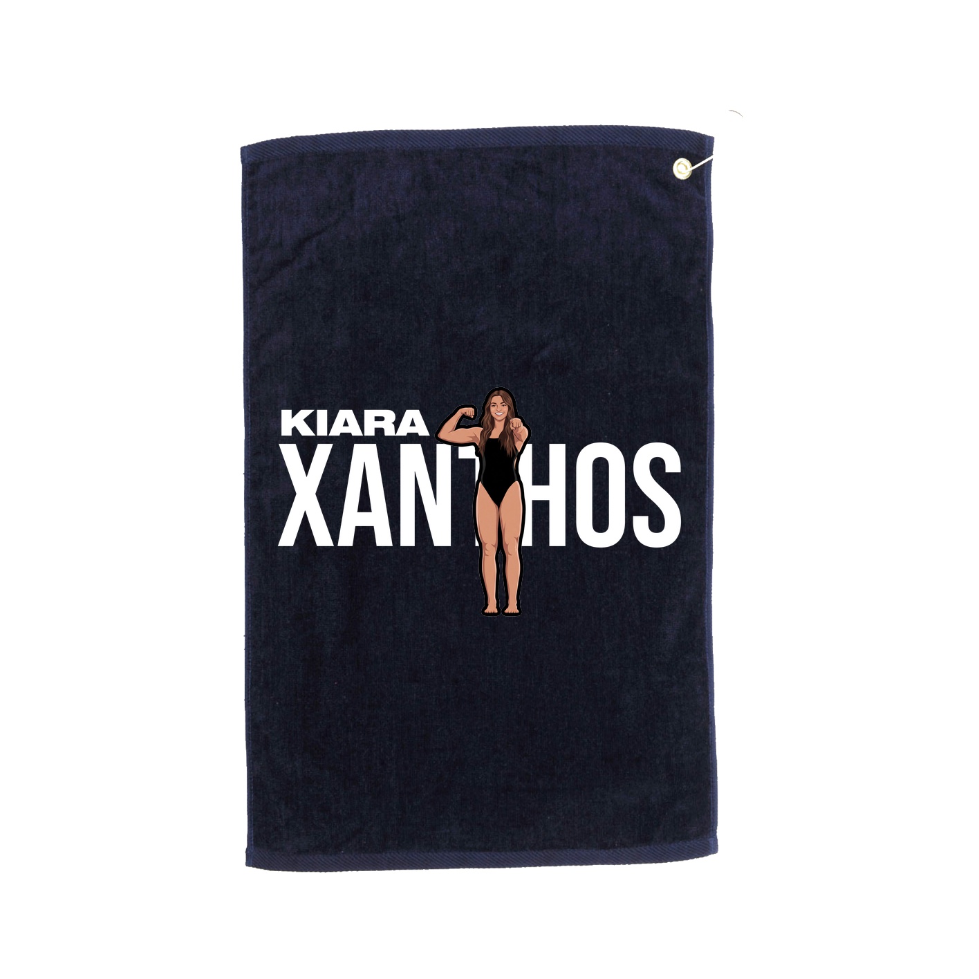 Golf Towel — Player Name in Navy