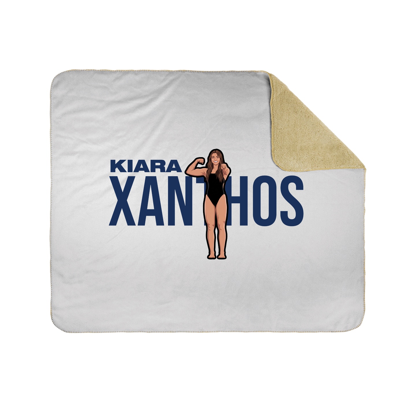 Throw Blanket — Player Name in White