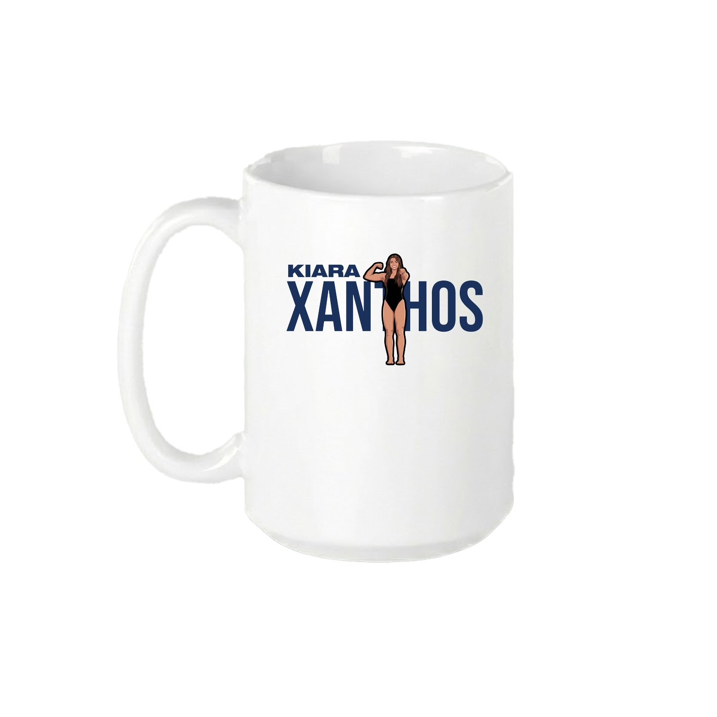 15oz Coffee Mug — Player Name in White
