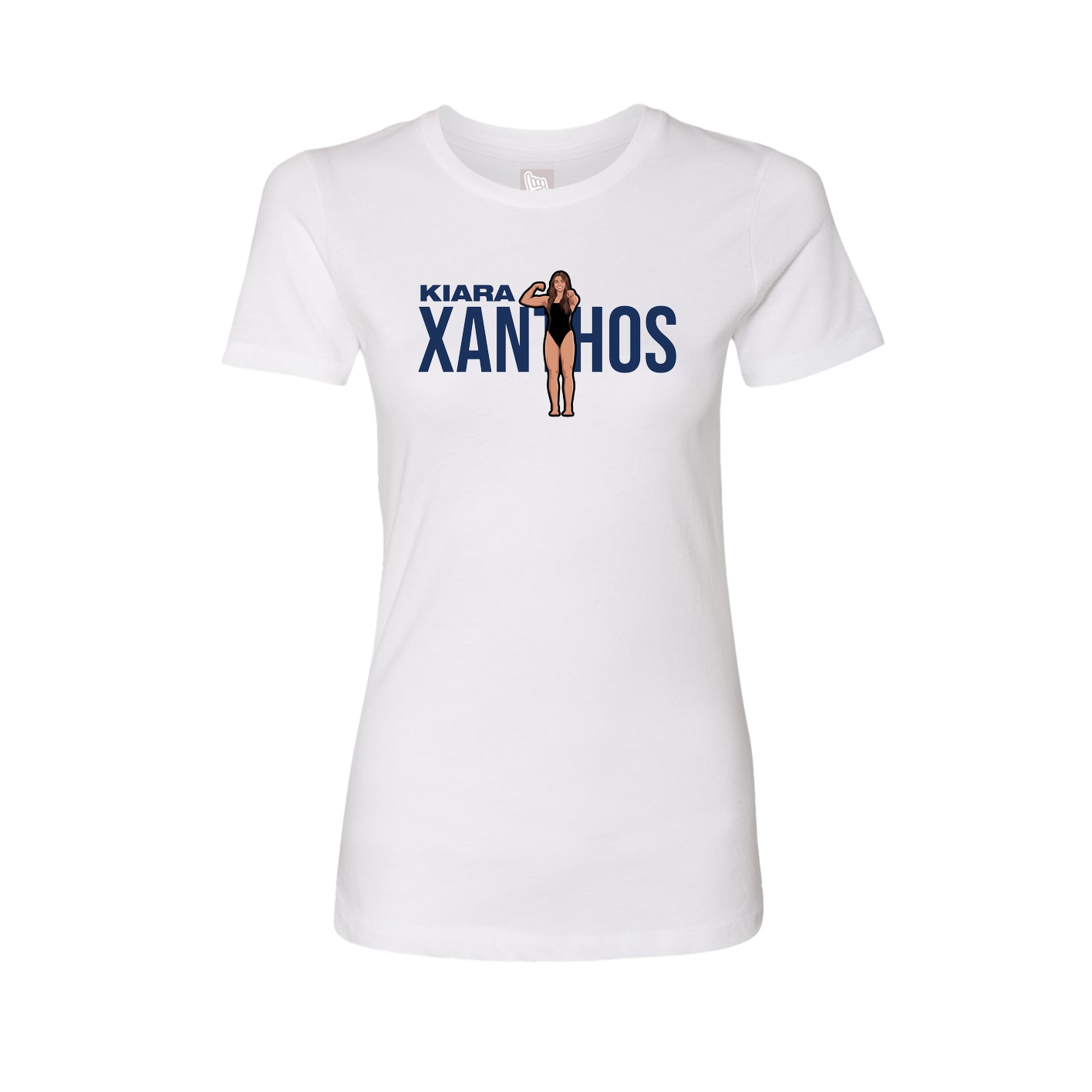 Fitted Women's Tee — Player Name in White