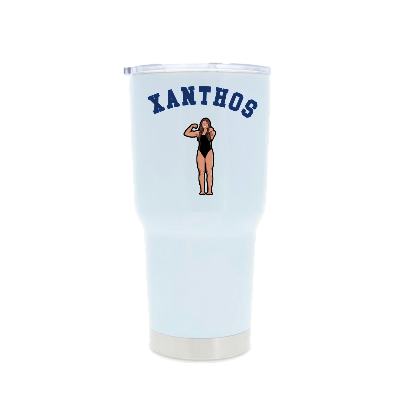 30oz Stainless Steel Tumbler — Shirsey Arch in White