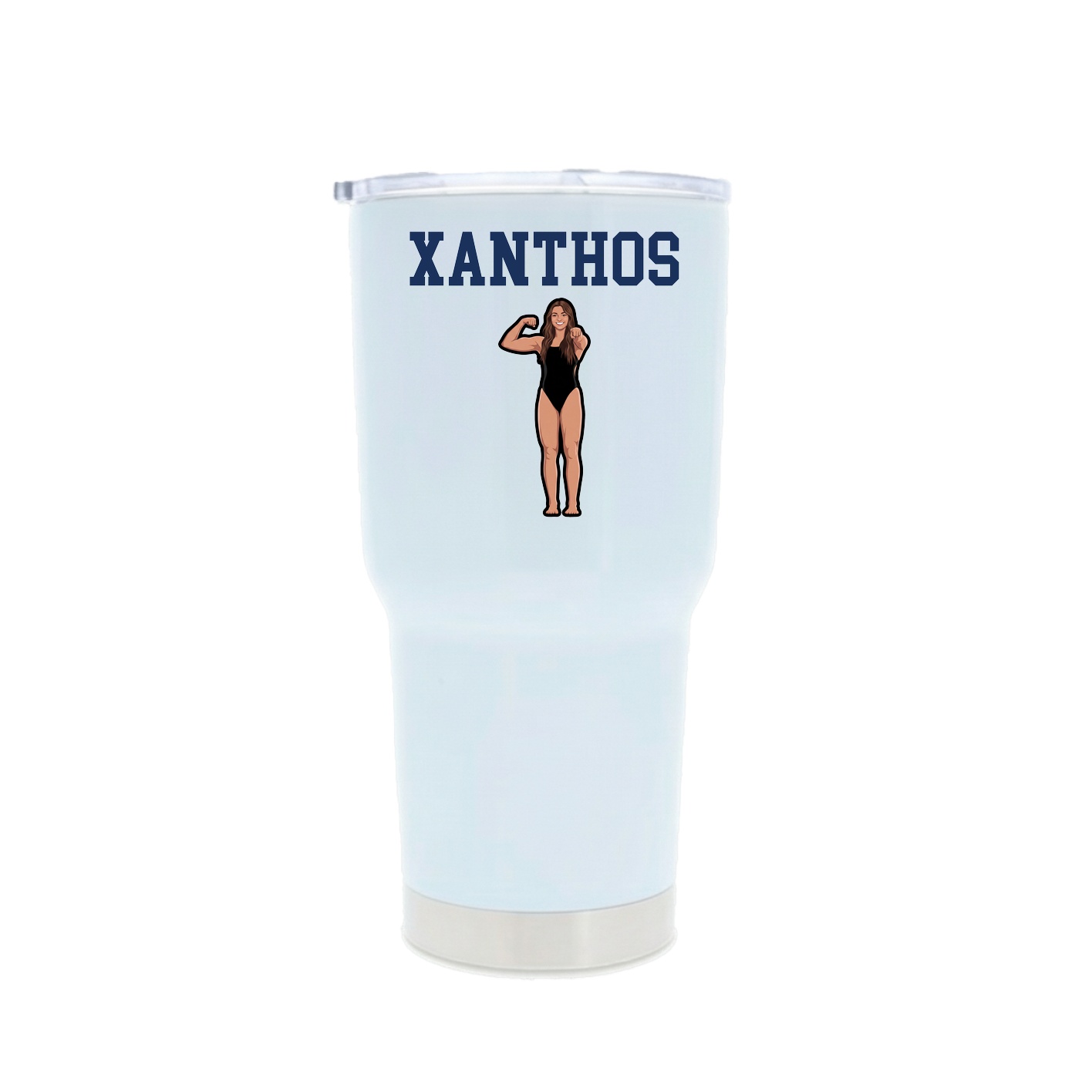 30oz Stainless Steel Tumbler — Shirsey in White